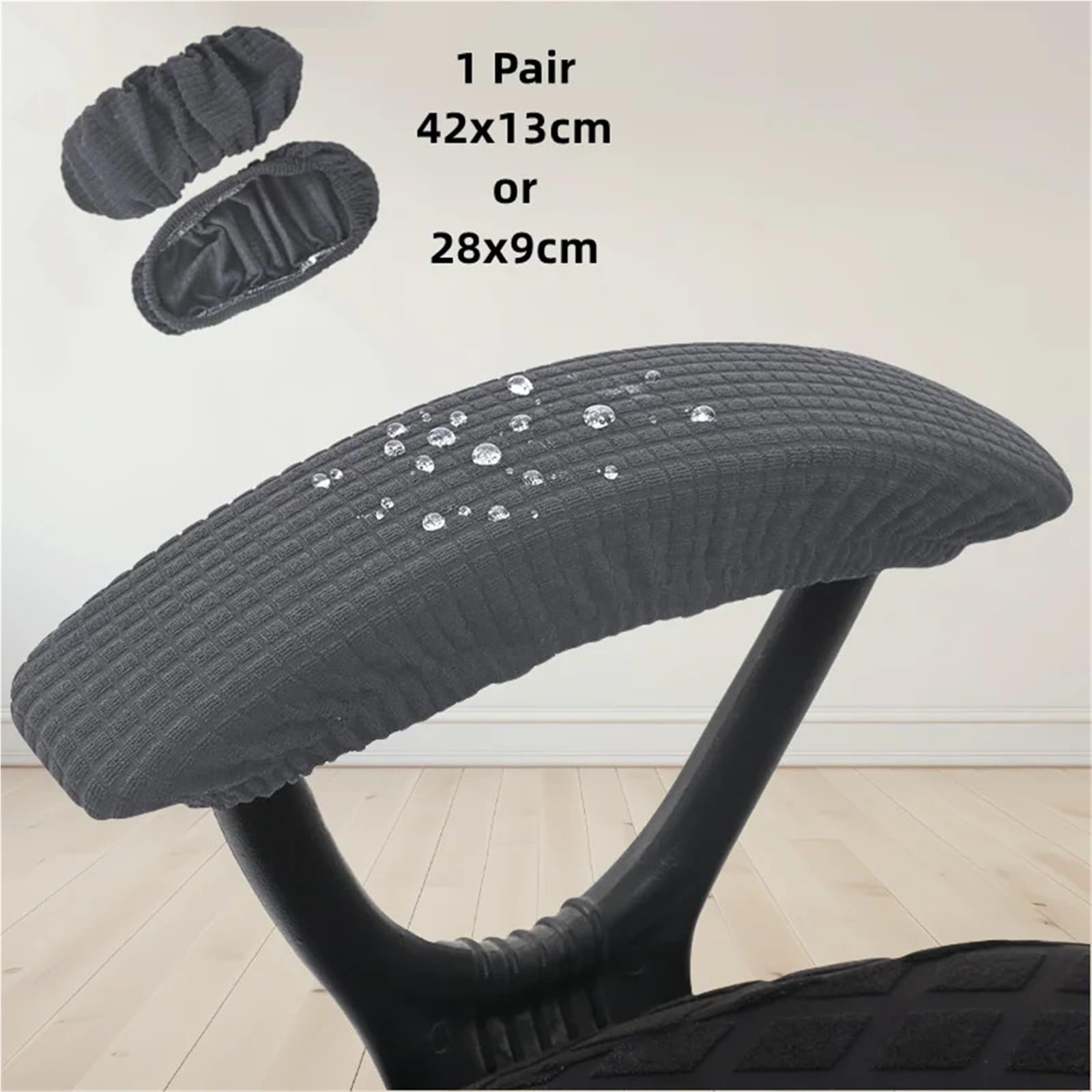 Fundas de Spandex para reposabrazos de Oficina, Fundas for Brazos de Silla Oficina Funda elástica Multicolor Lavable 4 Piezas(Color 1)