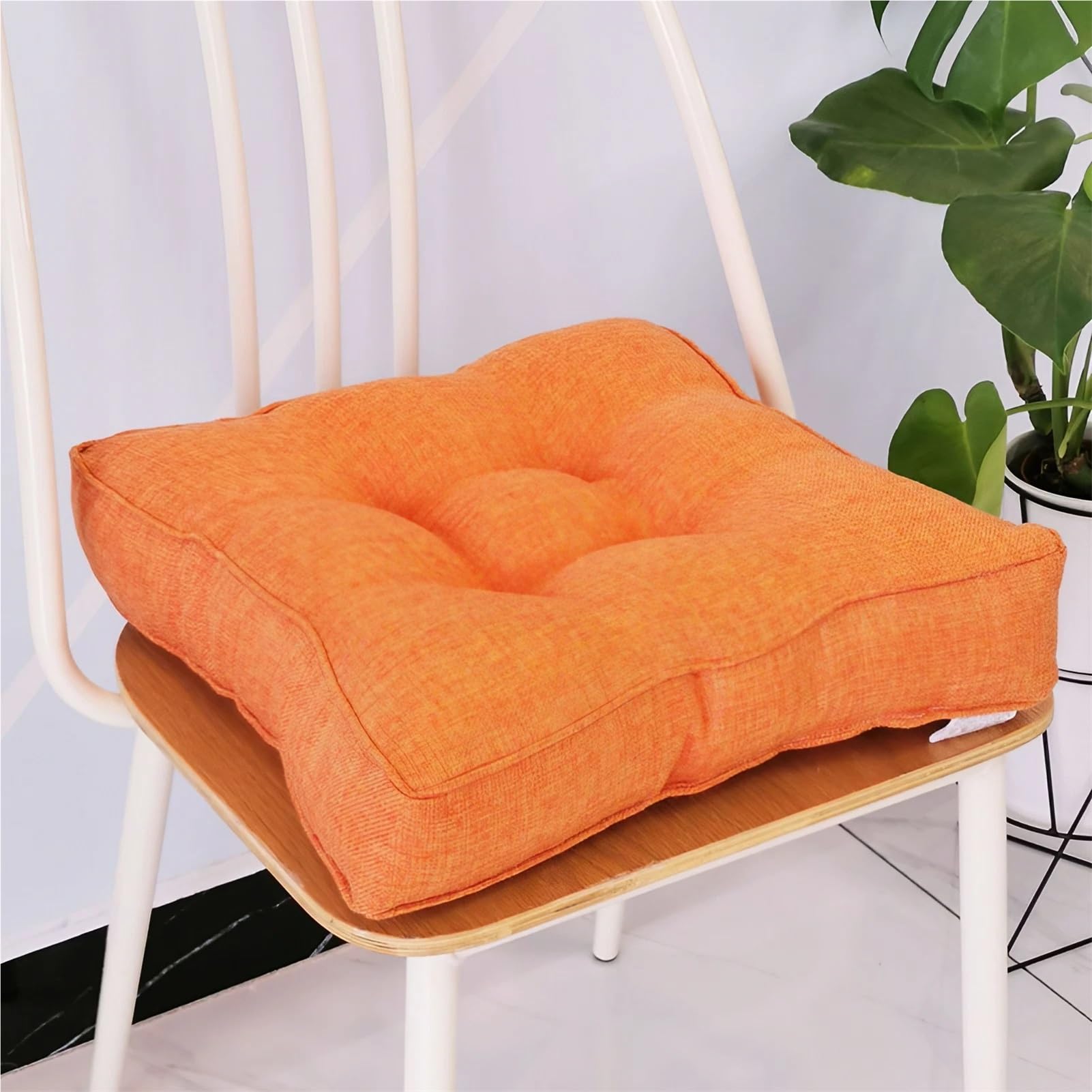 Confezione da 6 cuscini quadrati in memory foam, 50 x 50 cm, per anziani e donne incinte, perfetti per sedie da pranzo, divani, poltrone, giardino e uso esterno