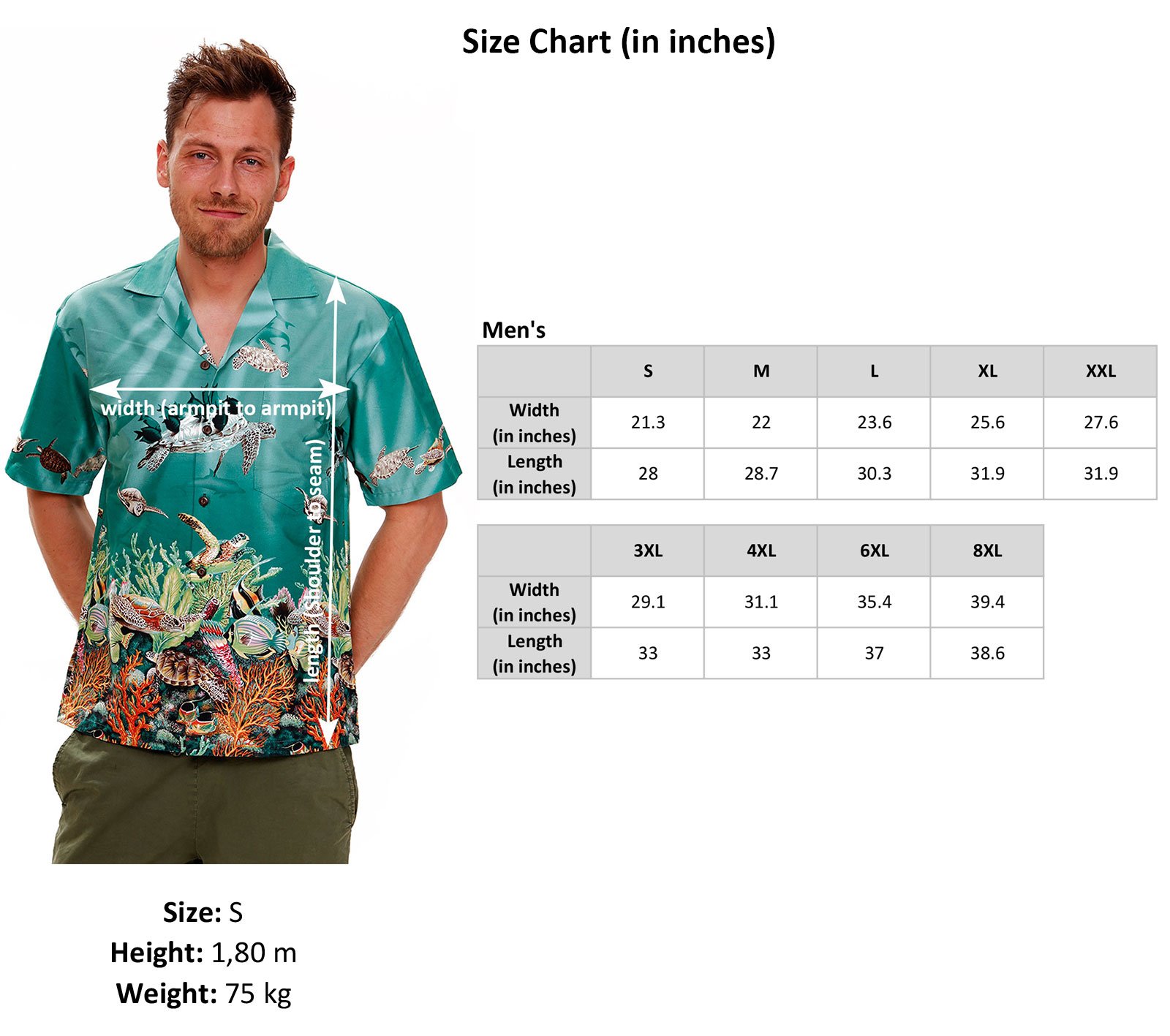 KY's Camicia hawaiana originale | da uomo | S – 8XL | manica corta | tasca frontale | stampa hawaiana | spiaggia palma | blu Blu XL