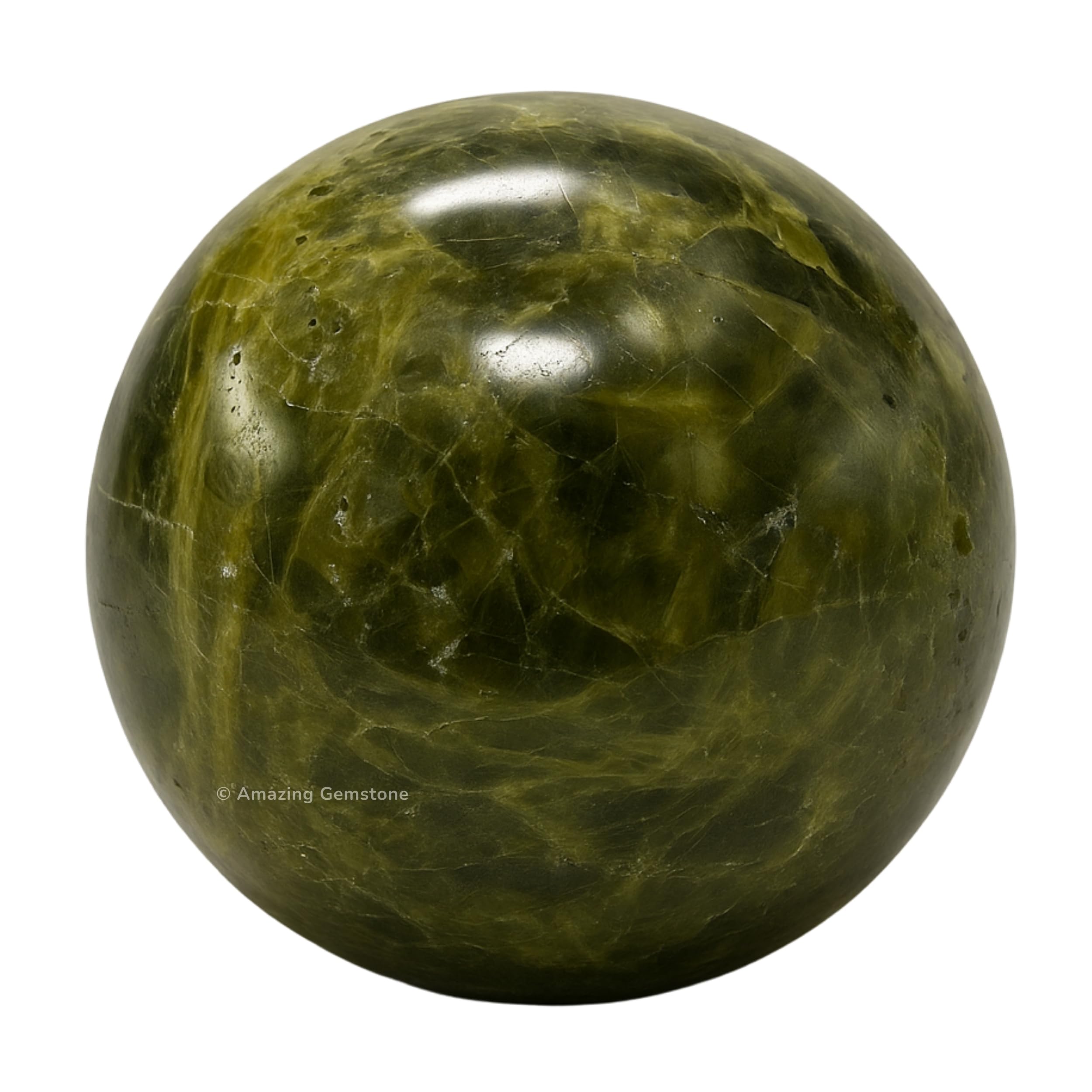 Amazing Gemstone Green Tourmaline Ball with Stand - 1.5 Inches Crystal Sphere Meditation Balls for Witchcraft and Decorative Balls