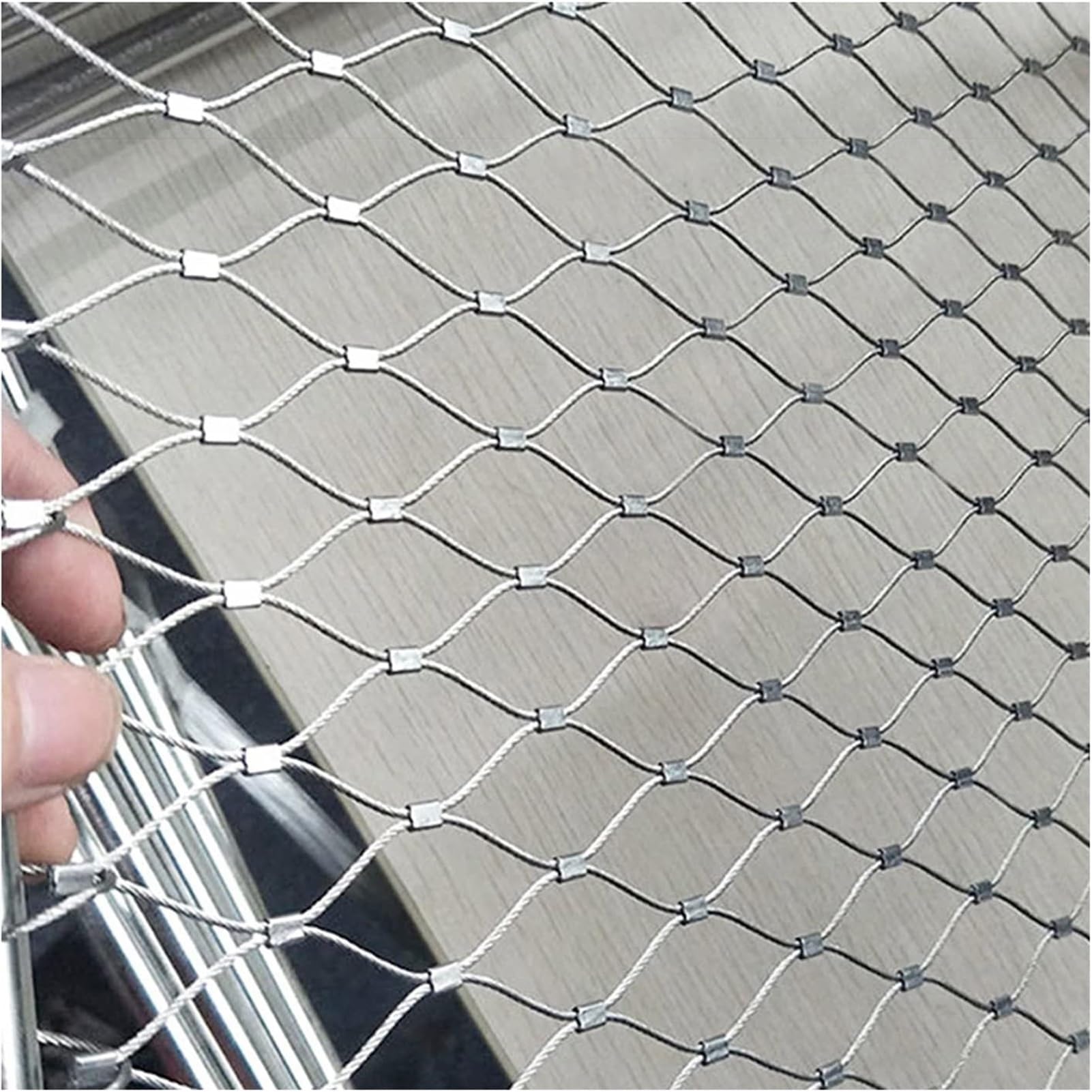 Malla de alambre de acero inoxidable 304, malla de seguridad tejida de protección contra caídas, color personalizable (5 cm). Opciones de tamaño: 2 x 10 m.