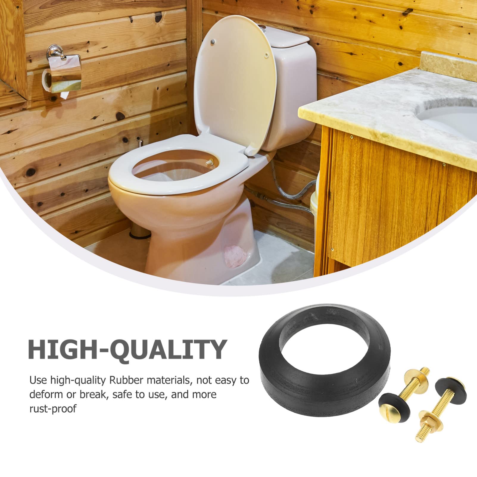 Mikikit 3sätze Premium Toilettenspülkasten Befestigungsset Dichtungsringe Und Schrauben Für Universelle Toiletten Einfache Installation Für Heim Und Büroanwendungen