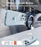 Vista 4 de TORRAS OStand Q3 - Funda de silicona líquida para iPhone 16 Pro con soporte magnético de giro de 360 grados con control de cámara, compatible