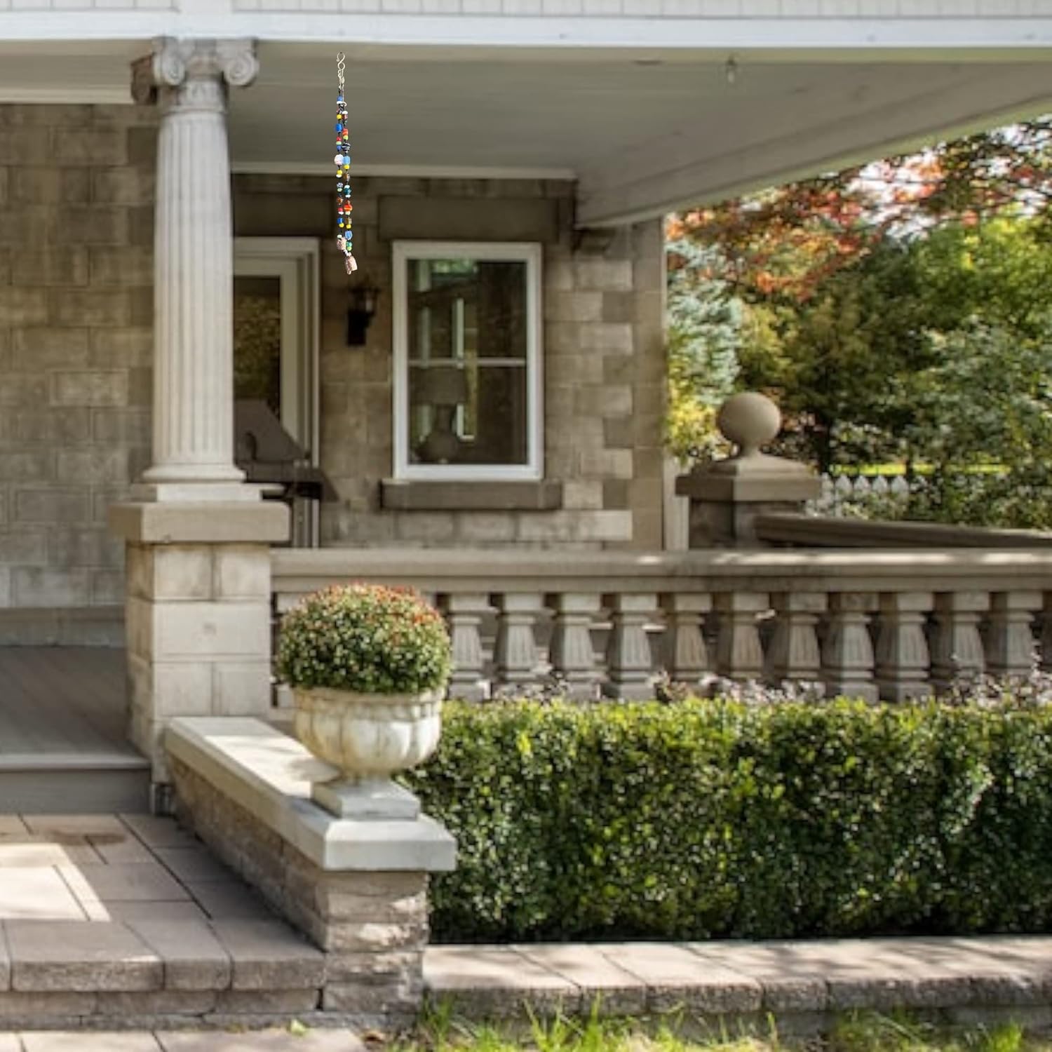 Glass Bead Windchimes Outside Beaded Yard Garden Outdoor Memorial Sympathy - Image 2