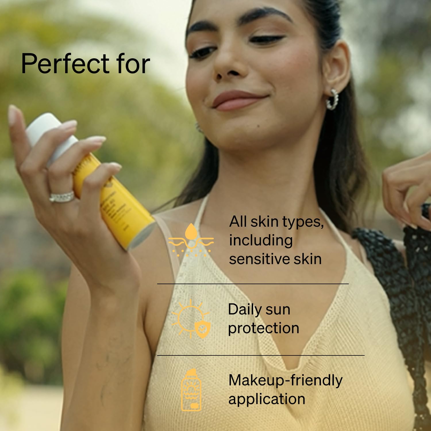 Namyaa Sunscreen Spray SPF50 For Sun Protection Against UVA/UVB With PA+++ (50ml) | Water Resistant & Non-Aerosol Sunscreen Spray Long-lasting Protection for All Skin Types | No White Cast | Light weight & Invisible | Pack of 1 1