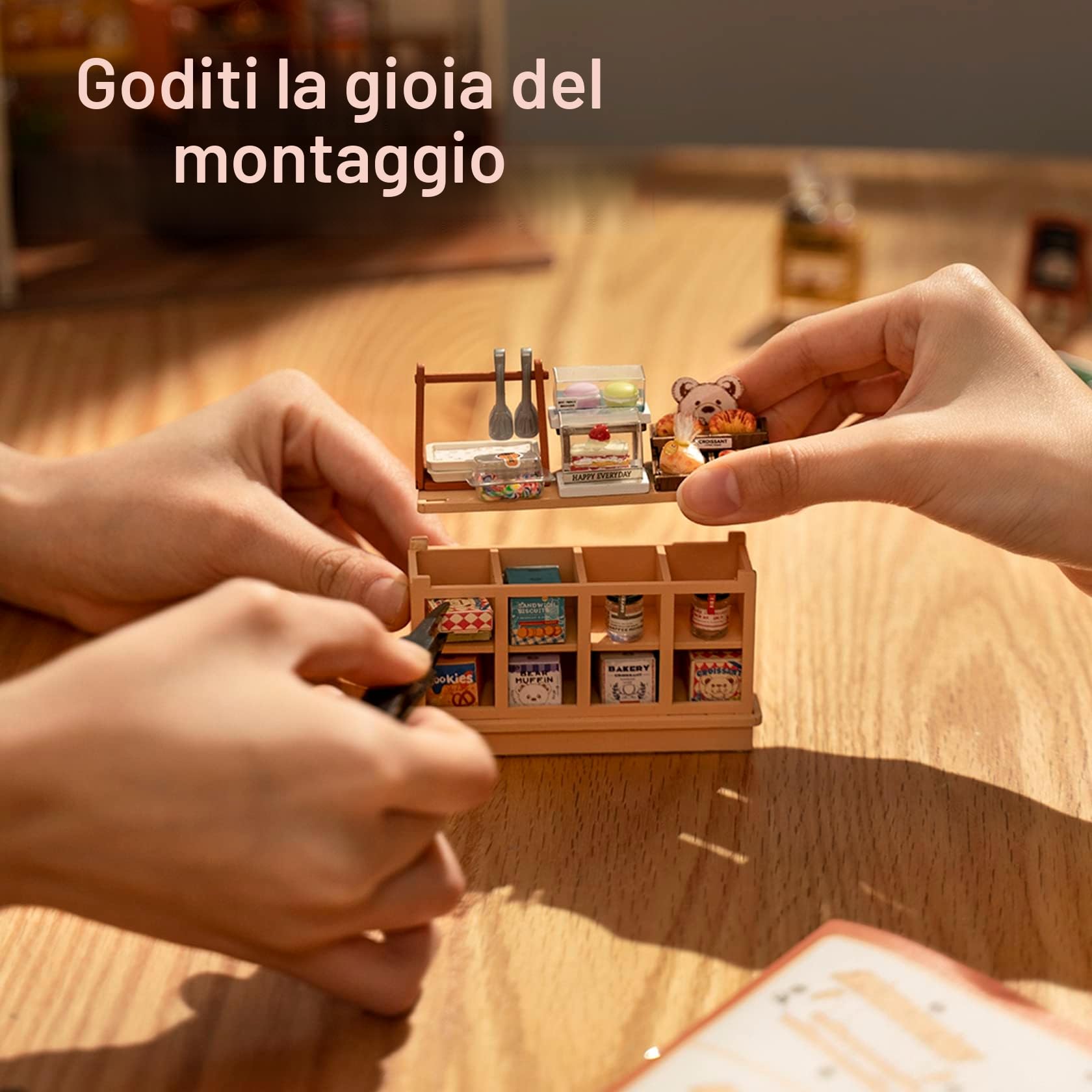 Rolife DIY Miniature House Modellismo Casa in Miniatura da Costruire con Luci LED Modellismo da Costruire Adulti 3D Puzzle Legno Diorama Kit Fai Da Te Regali Bricolage Adulti Insegnante Bimba Femmina