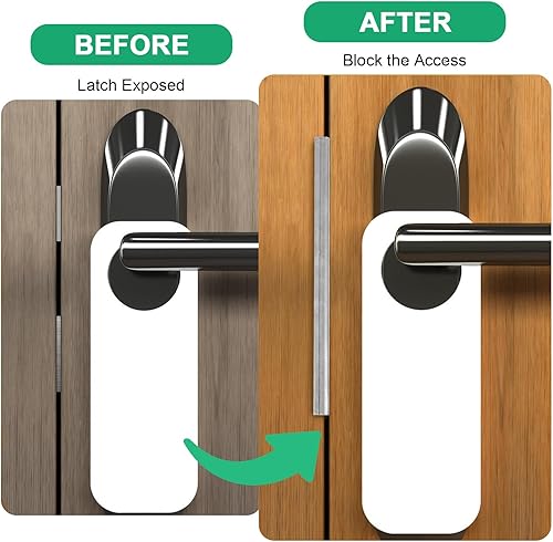 Miniatura 3 de 2 unidades de placa de protección de puerta de salida de 7 pulgadas, protector de seguridad de puerta en forma de L, placa de seguridad de puerta