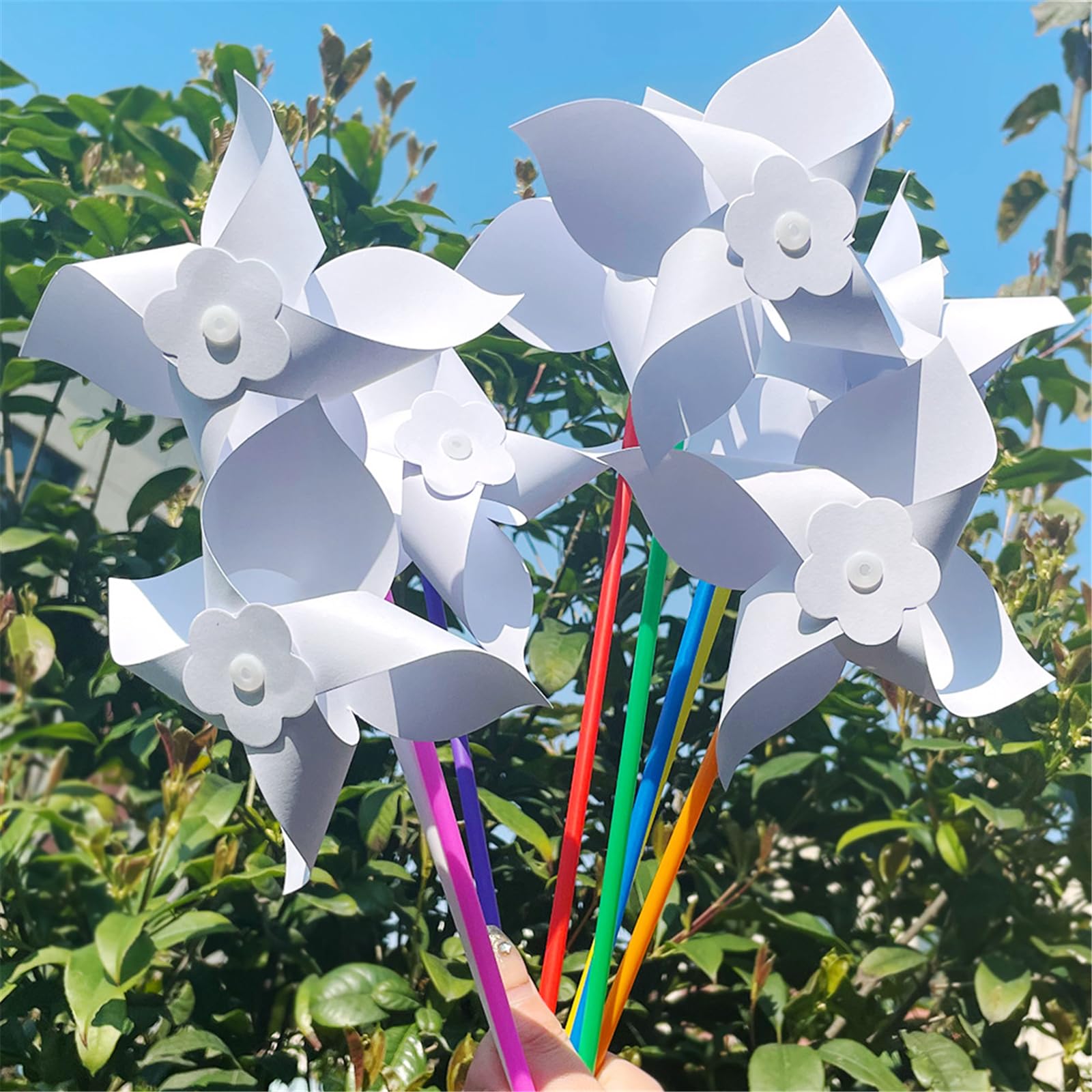 Xuancai 100 Set Mestieri Dipinti per Bambini con Giocattolo per Mulini A Personalizzabile Gioco Creativo E Abilità Motorie Costruendo Artigianato A