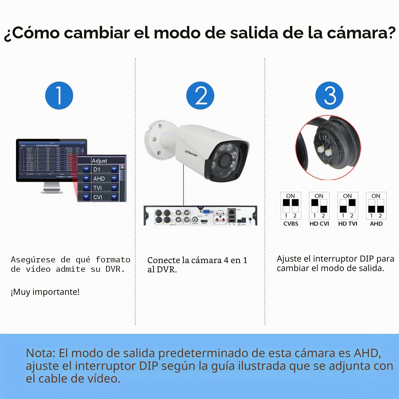 Cámara de Seguridad 5MP Bala AHD/TVI/CVI/CVBS 4-en-1, Cámara de Vigilancia Analógica IP67 Impermeable Uso Interior y Exterior, Visión Nocturna 100Pies IR