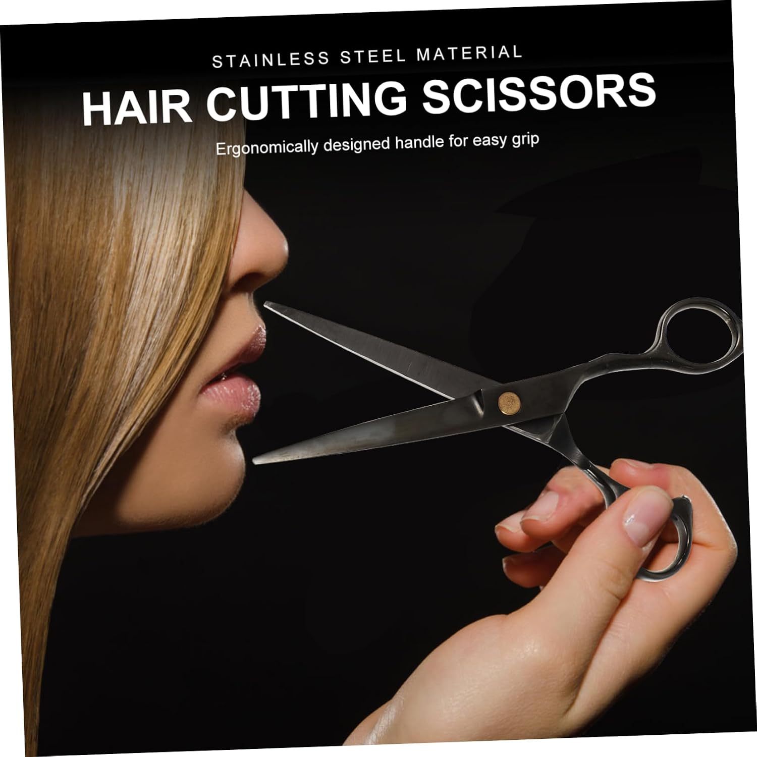 VALICLUD 1 Set Professional Barber Scissors Hair Cutting Kit with Ergonomic Handle for All Hair for Beginners and Home Use
