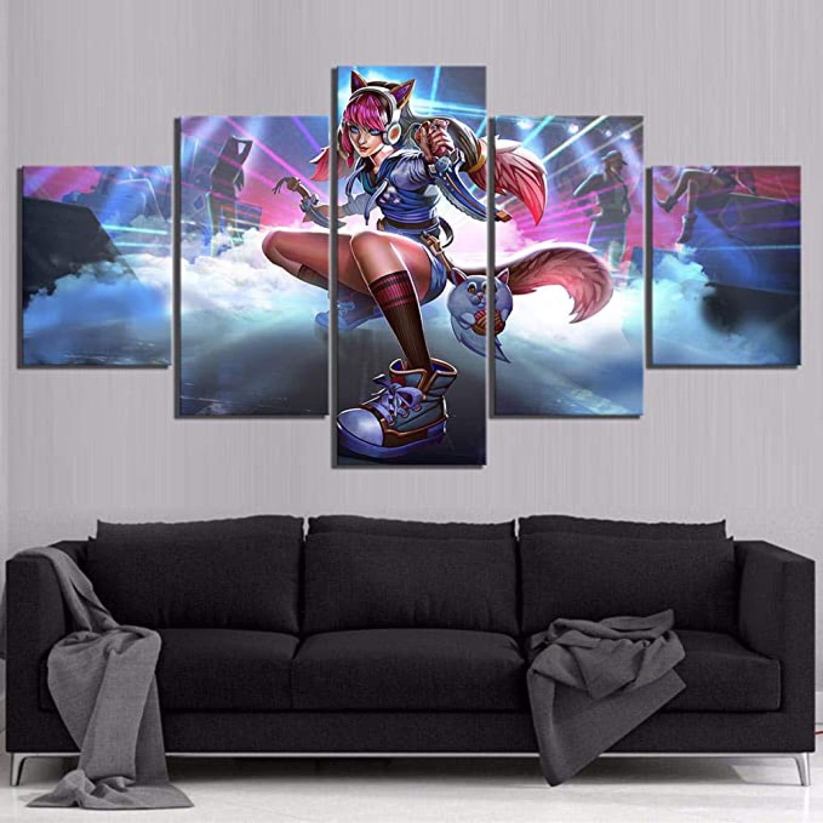 MPPSU Personaggi Di Videogiochi Poster Anime 5 Pezzi HD Modulari Canvas Quadri Decorazioni Per La Casa Stampe Su Tela Poster Quadri Moderni Soggiorno Quadro Moderno Camera Da Letto