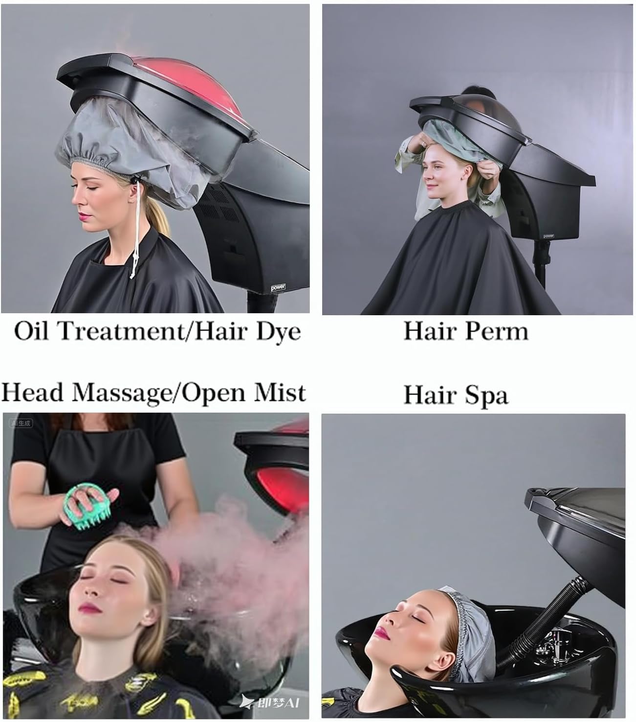 Standing Hair Steamer for deep Conditioning,7 Color Pattern Hooded ,deep Scalp Care, 6 Different Modes, Adjustable Height, Computer-Controlled Panel,Suitable for Hair Salons and Home use - Image 6