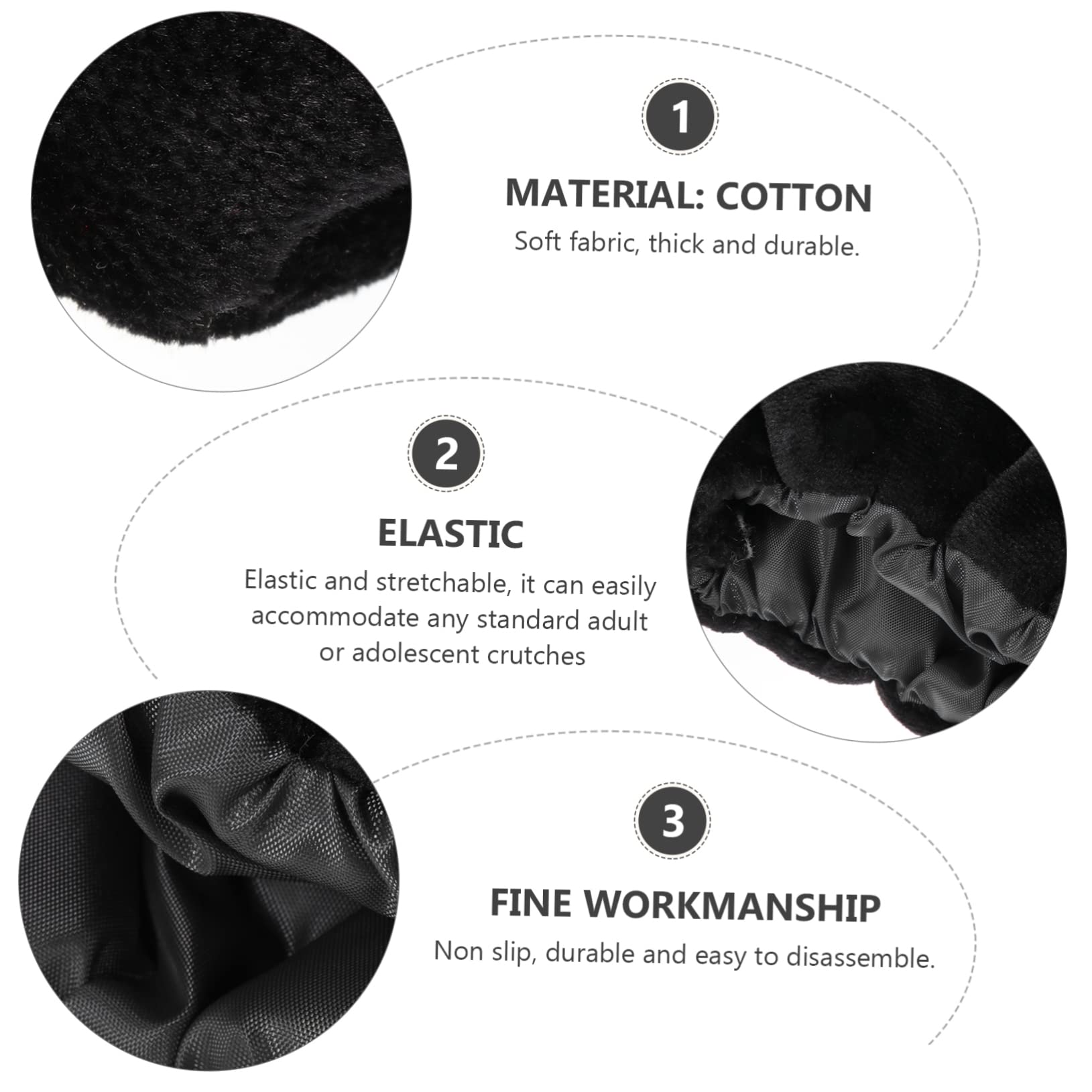 Healvian 3pares Almohadillas Acolchadas Para Muletas Cojines De Soporte Para Axilas y Manos De y Fatiga De Diseño Antideslizante y Cómodo