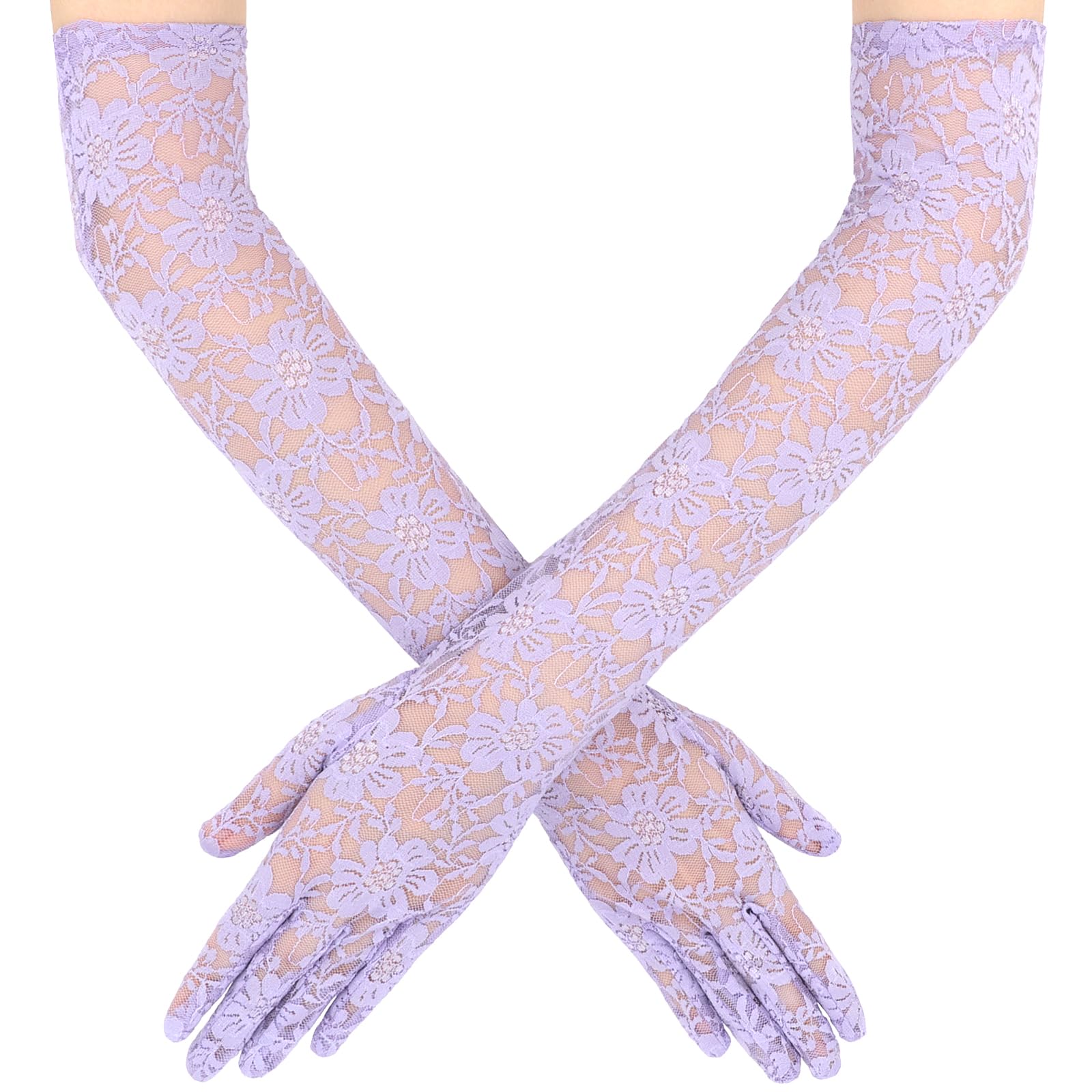 Lace Gloves Women, Elegant Long Elbow Opera Lace Gloves for Women