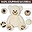 LotFancy Teddy Bear Stuffed Animals, 20 inch Cute Bear Plush Toy with Footprints, Plushies Gift for Kids Baby Toddlers on Baby Shower, Birthday, Christmas, Easter Decorations, Beige