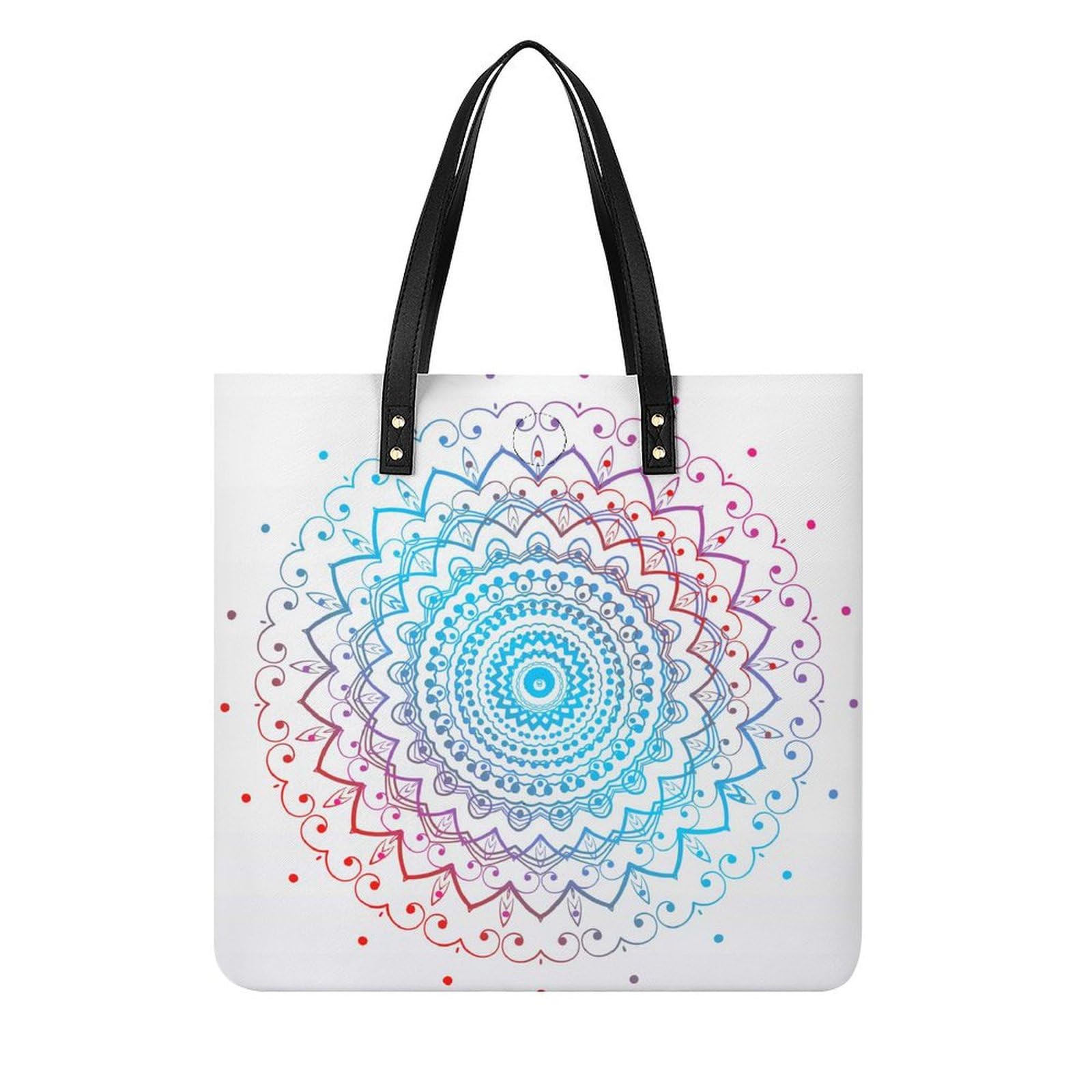 Grand sac à bandoulière Mandala au format carré 39x39 cm pour tout transporter - 8