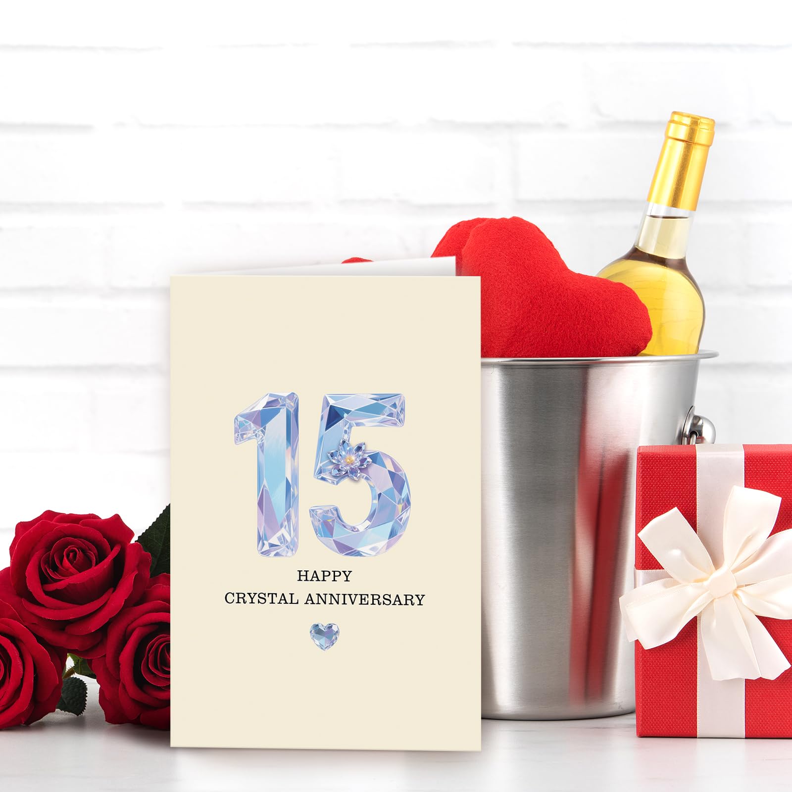 Amazon.com: Bestmelo 15 Year Anniversary Card,15th Anniversary