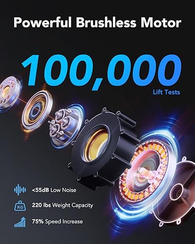 Miniatura 6 de HUANUO Escritorio eléctrico de pie de 71 x 35 pulgadas, potente motor sin escobillas, mesa ajustable de altura grande, 4 memorias preestablecidas,