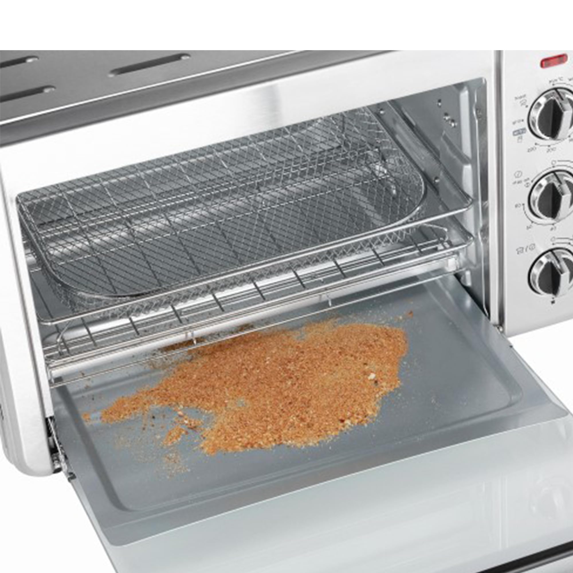 Russell Hobbs Fornetto Elettrico Multifunzione 5-in-1 - Friggitrice ad aria calda, Mini forno, grill, Tostapane, Funzione riscaldamento - 20 l, pizza 30 cm, Cestello, Teglia, Griglia, 26680-56