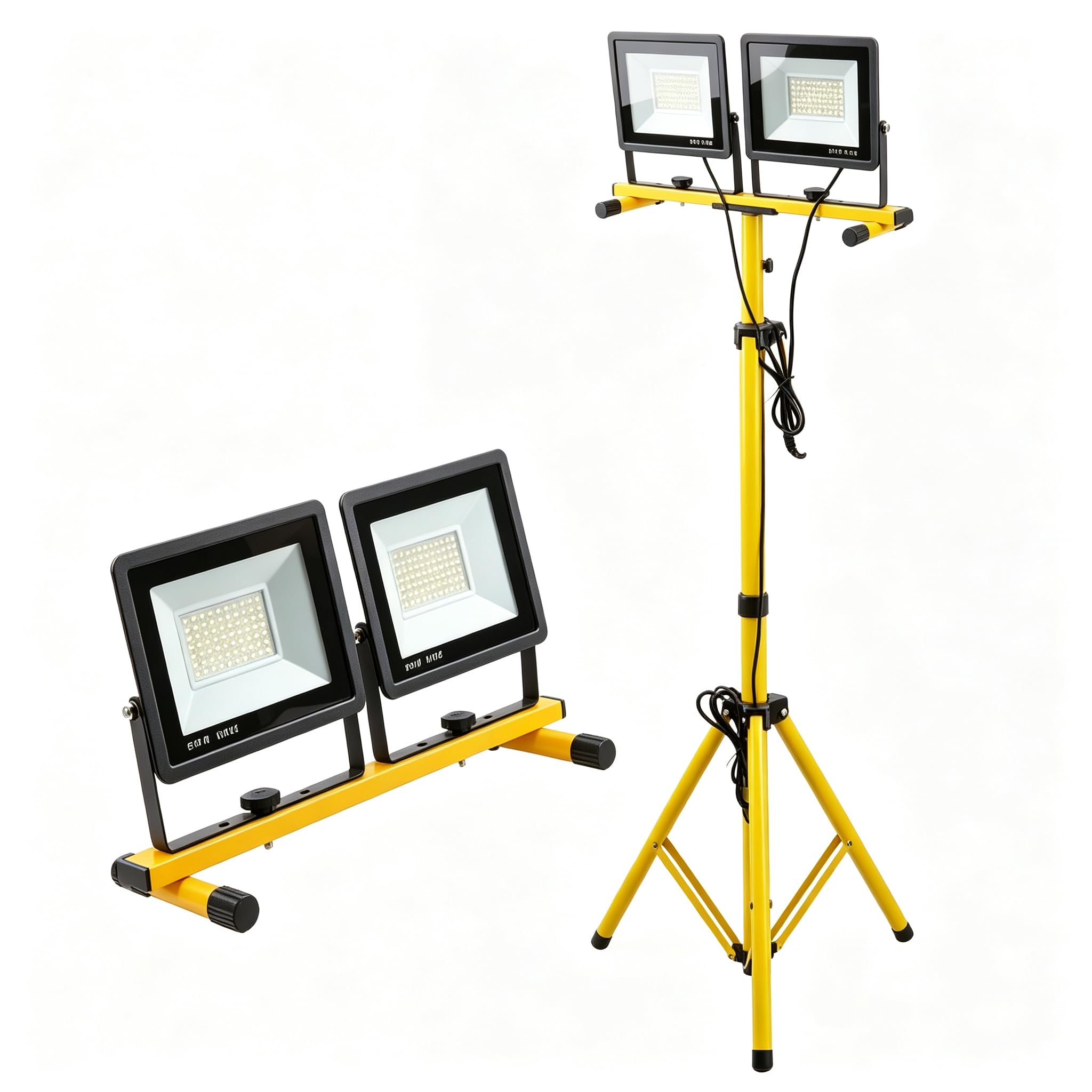 22000 Lumen Work Lights with Stand, 2 Adjustable Head LED Work