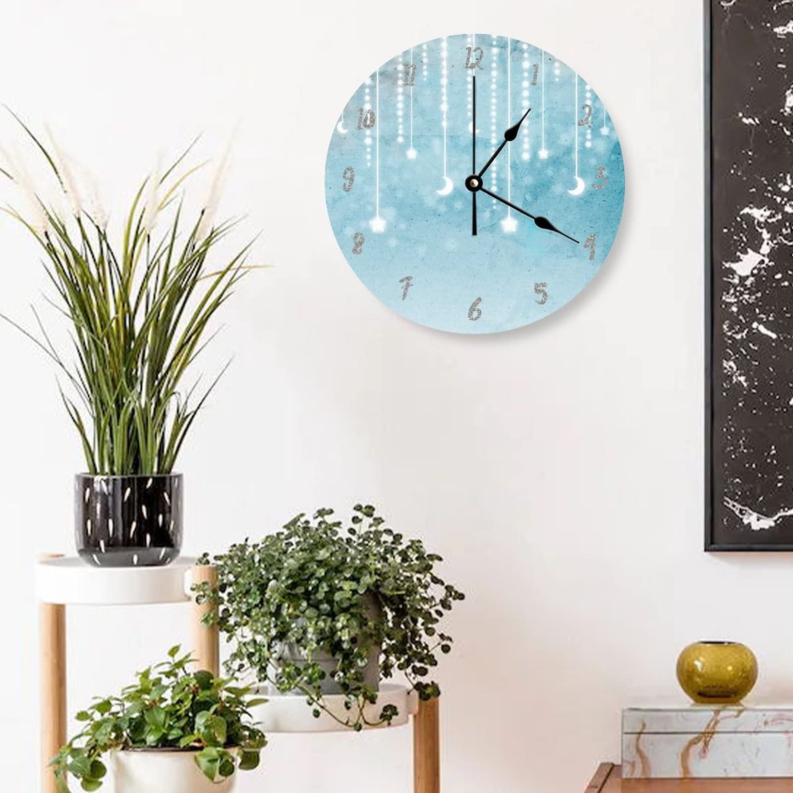 Orologio Da Parete Silenzioso Per Bambini - Design Razzo Astronauta, No Ticchettio, 20 Cm - Foto 10