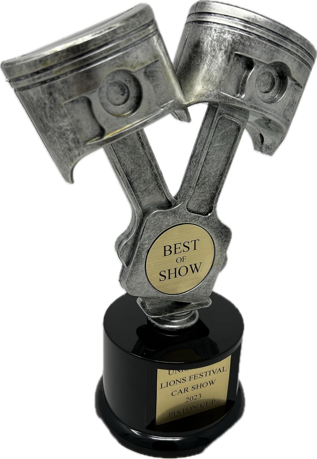Double Piston Trophy 10" Custom Engraving - Car Trophy, Mario Kart Trophy Racing Trophy, Piston Cup Trophy - Makes a Great Best in Show Award for car Show Trophies