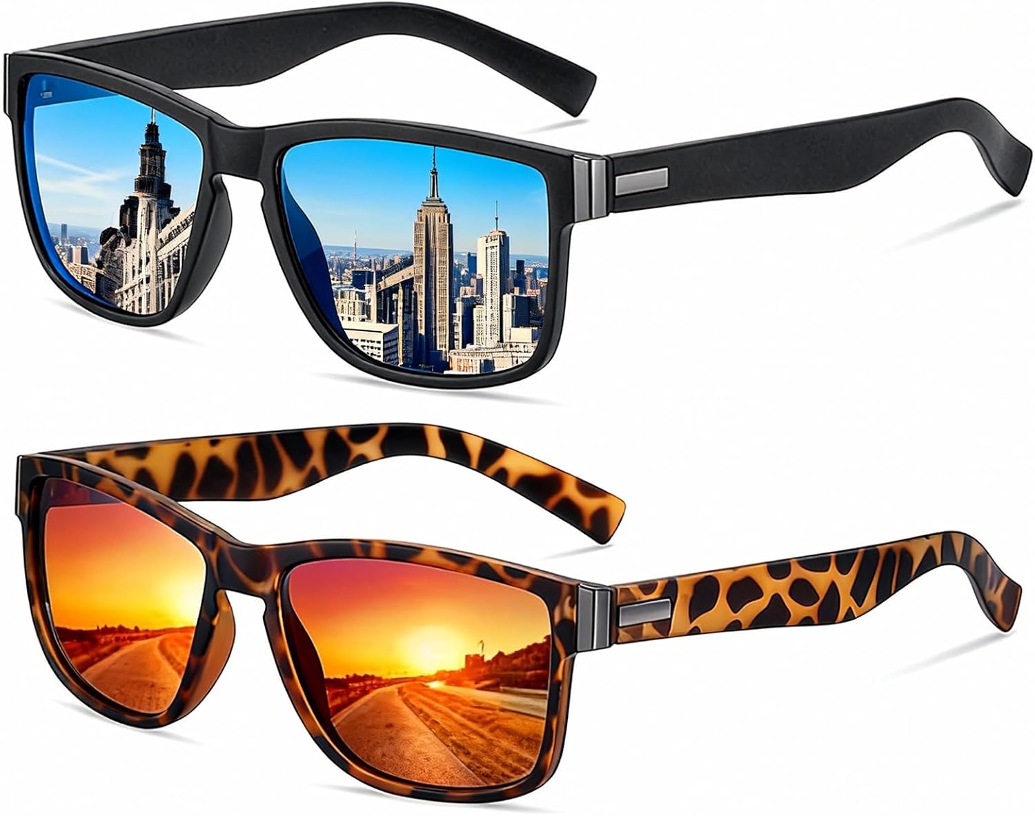 Hifot Polarized Sunglasses Men Women 3 Pairs, Sun Glasses for Cycling Driving Fishing, Sports Eyeglasses for Running Golf