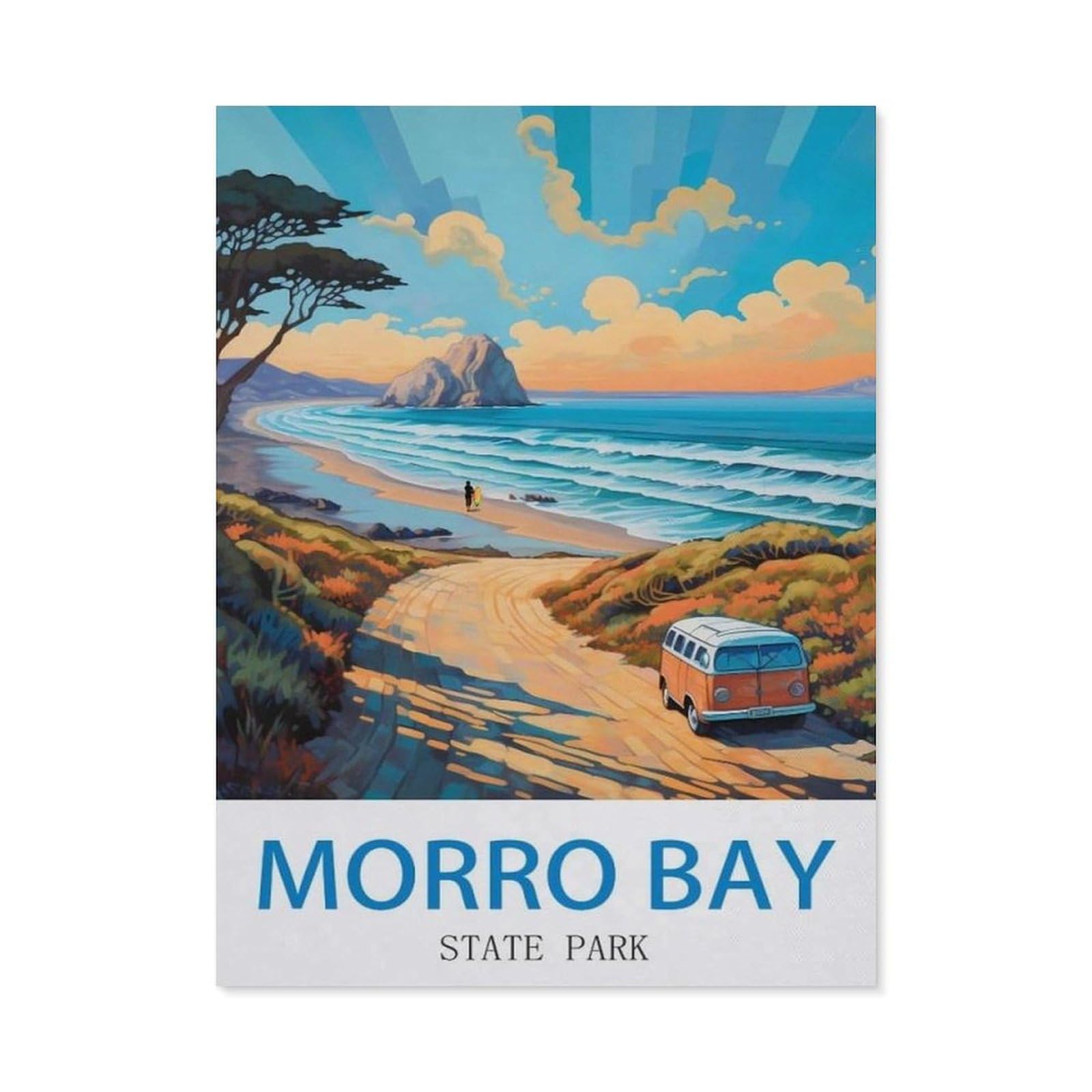 BEAYODKP 5D Diamond Painting Set for Adults and Children，Morro Bay State Park，DIY Diamond Crystal Rhinestone Embroidery Painting（40 x 50 cm/15.74 x 19.68 inches）-CK18