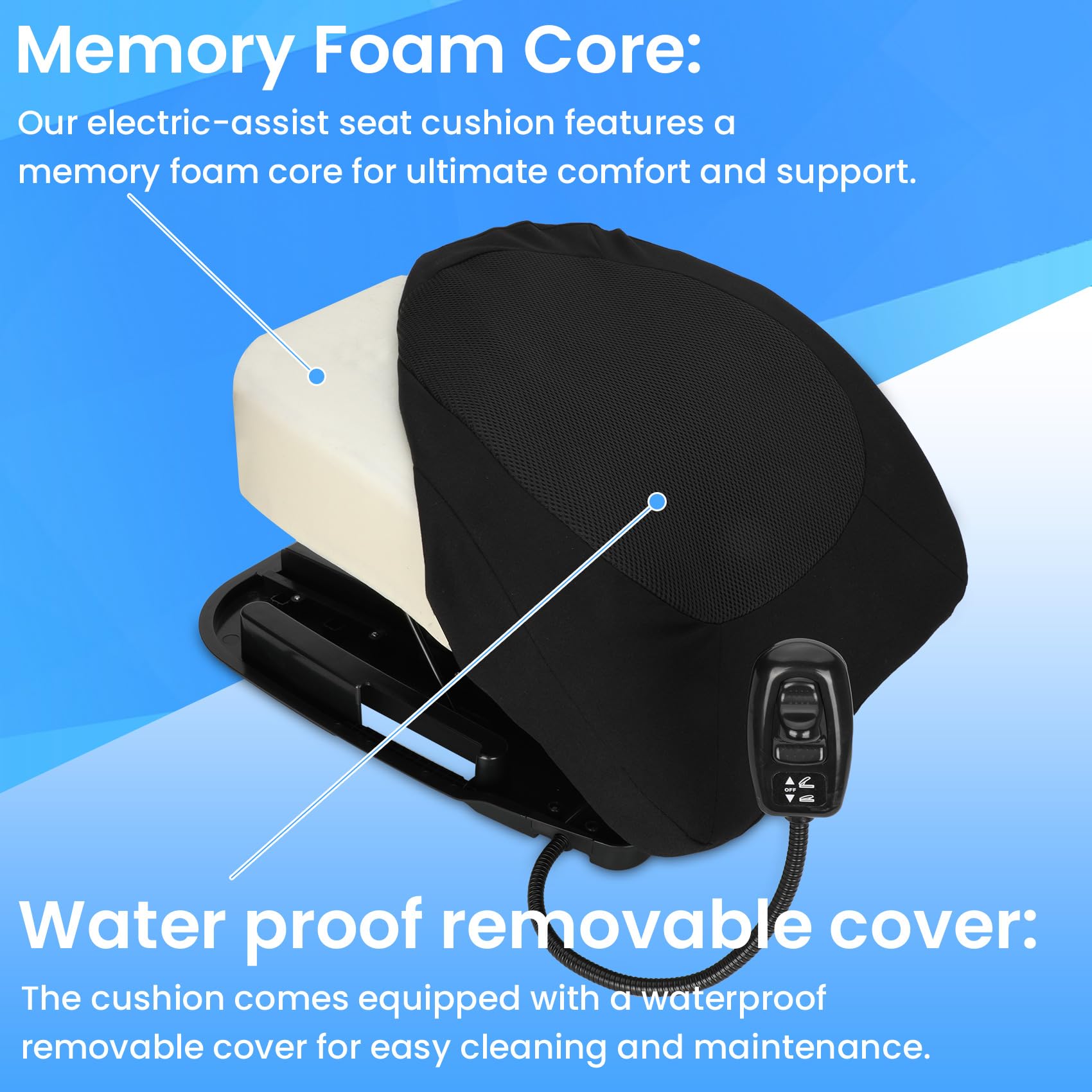 Upgraded 20" Electric Chair Lift Assist Devices for Seniors, Chair Lift Cushions for Elderly