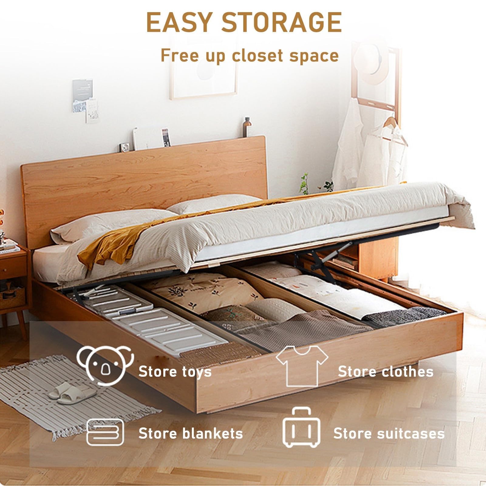Mecanismo eléctrico de elevación de cama resistente con control remoto, amortiguadores hidráulicos de gas para cajas de almacenamiento, camas y bases de diván con muelles, duradero y eficiente