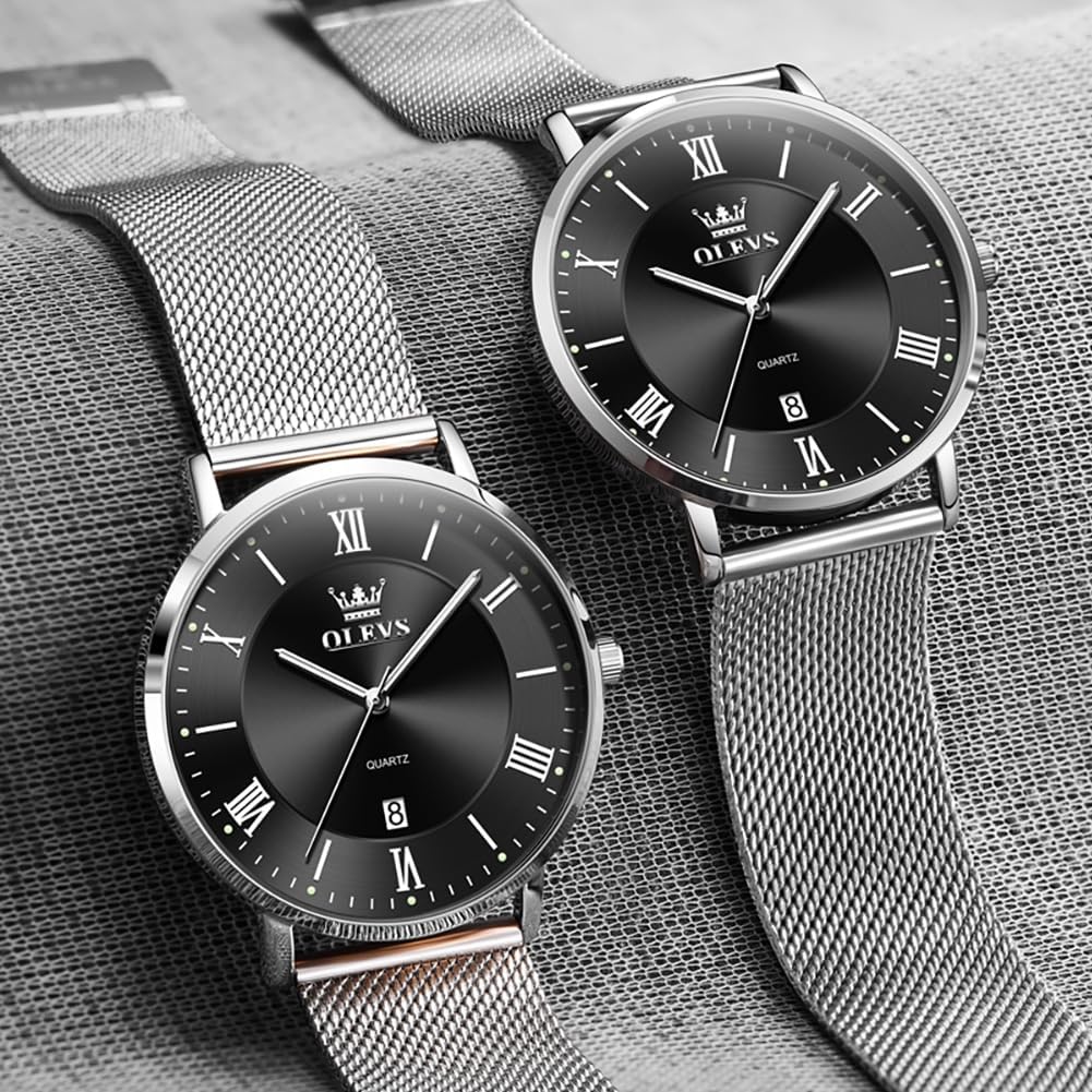 OLEVS Mens Gold Watches Analog Quartz Business Dress Watch Day Date Stainless Steel Classic Luxury Luminous Waterproof Casual Male Wrist Watches - Image 8