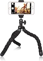 Vista 1 de Mini trípode para teléfono, flexible, de alta calidad, compatible con iPhone Samsung Go Pro, cámara digital pequeña, color negro