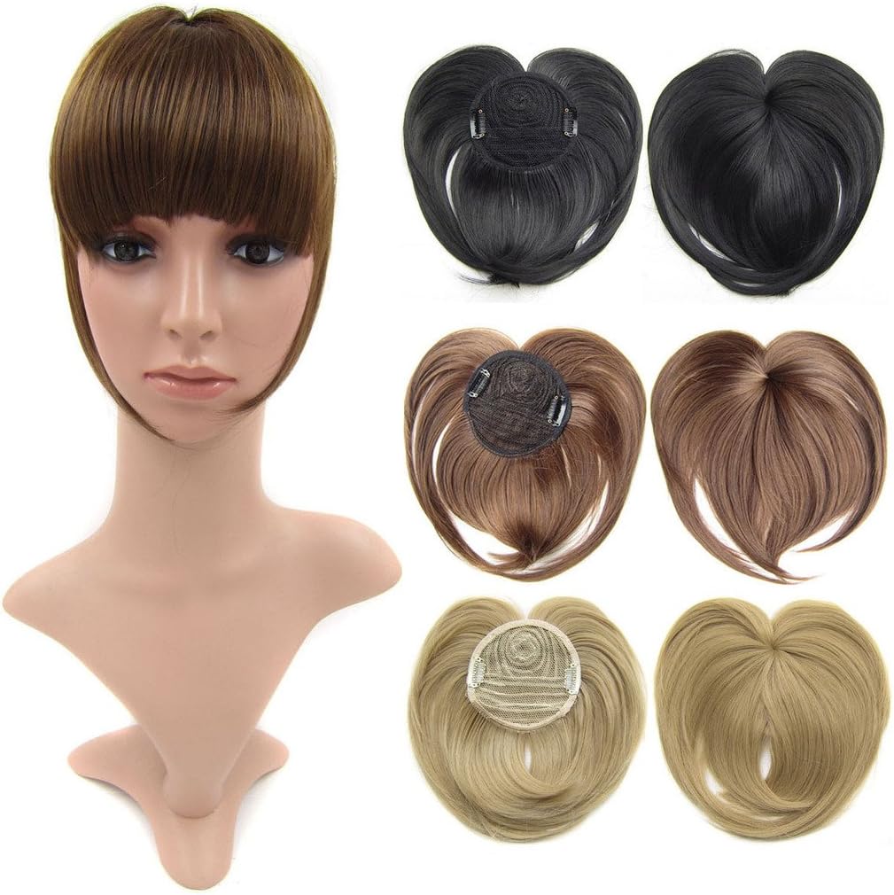 Beauty Wig World Fashion Strawberry Blonde False Synthetic Hair Pieces Front Clip in Hair Fringe Hair Extensions