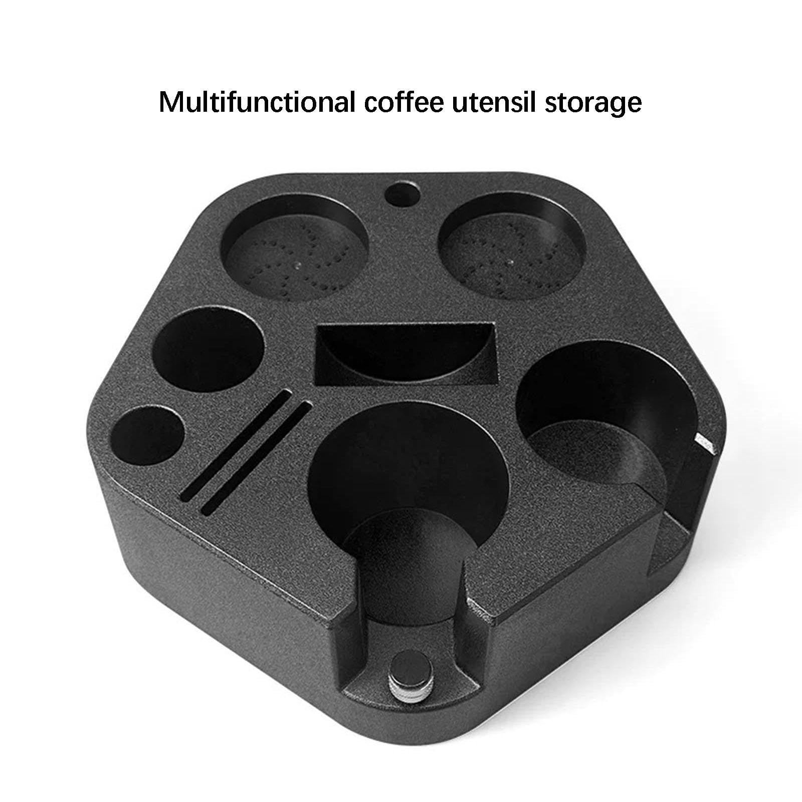 Sharplace Espresso-Tamperstation, Kaffeezubehör-Organizer, Siebträgerhalter, kompakter, Rutschfester Tamperhalter, 51 Mm