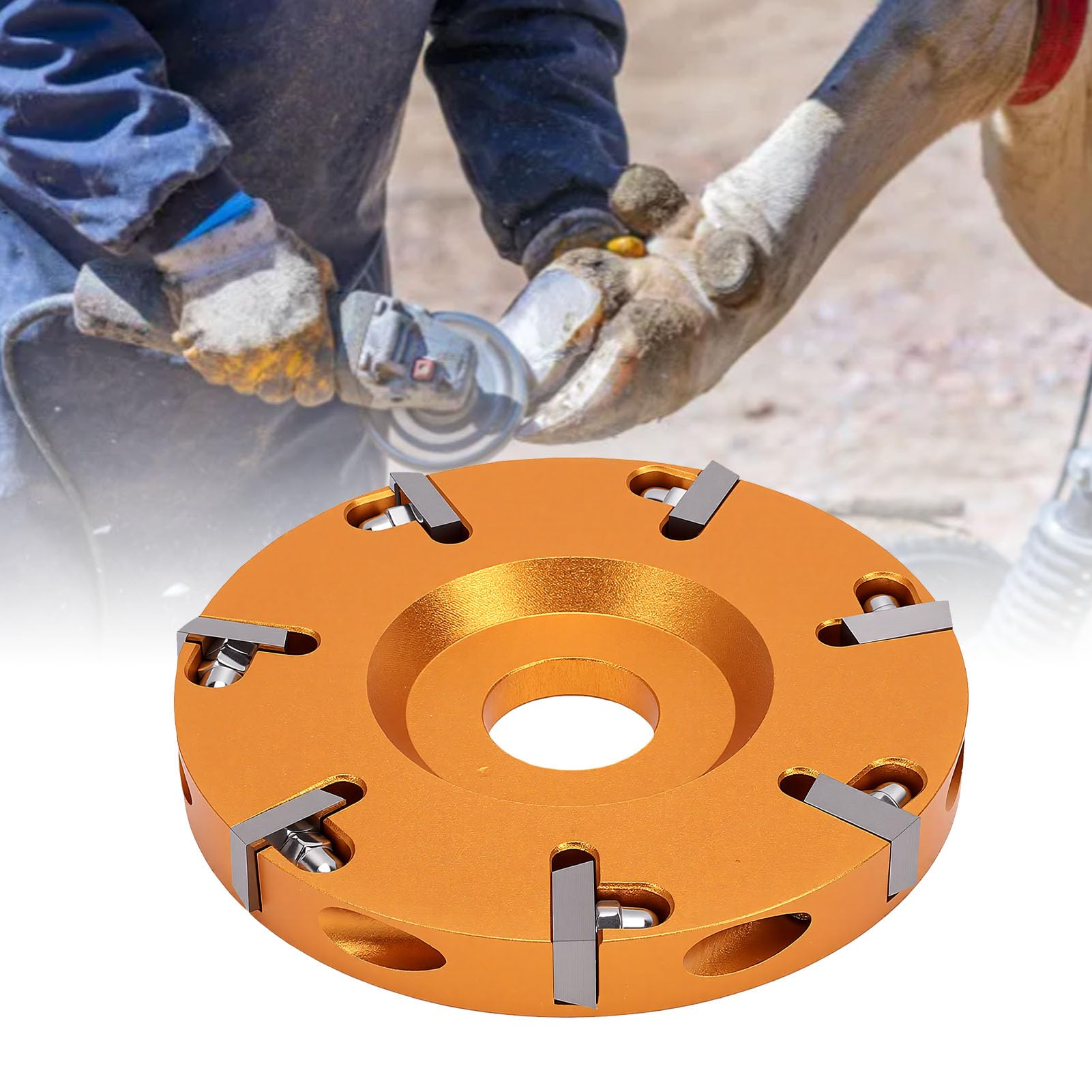 banapoy Disco de Corte de Pezuñas de 7 Dientes para Accesorio de Amoladora Angular, de Ganado de Metal para Cabras Caballos Ovejas Cerdos Ganado