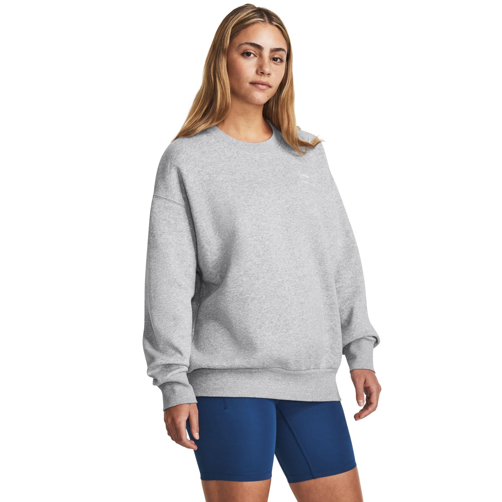 Under Armour Felpa da Donna Essential Crew (Confezione da 1), 012 Grigio, XL