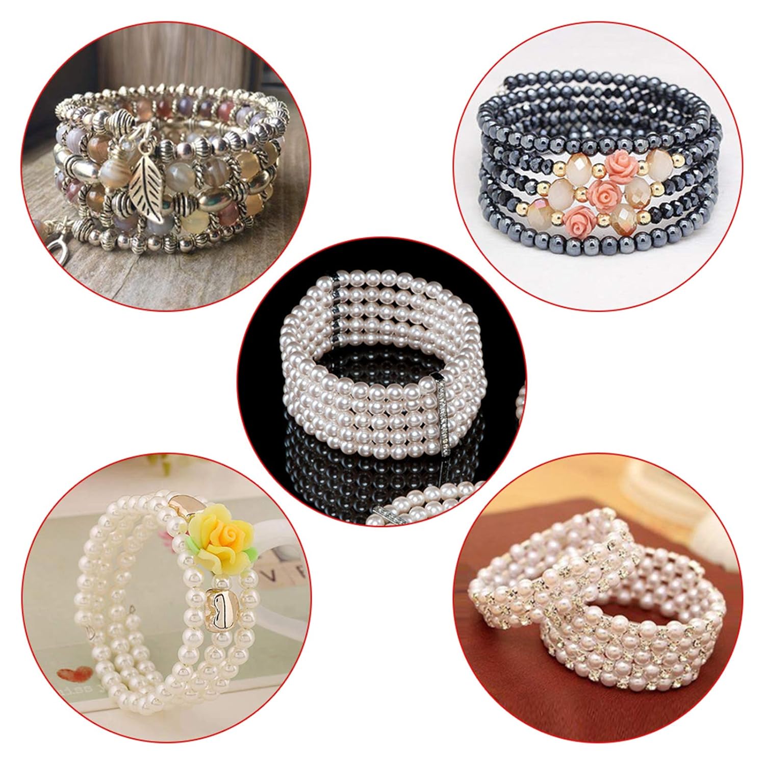 500 Loops Jewelry Wire Memory Beading Wire Steel Memory Wire Cuff Bangle Bracelet for Jewelry Making Supplies Art Creation Bracelet Necklace DIY Crafts Making Jewelry Making Dolls - Image 7