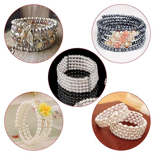 Miniatura 7 de Pulsera de 500 lazos para joyería con cuentas de memoria de alambre de memoria de acero para suministros de fabricación de joyas, creación de arte,