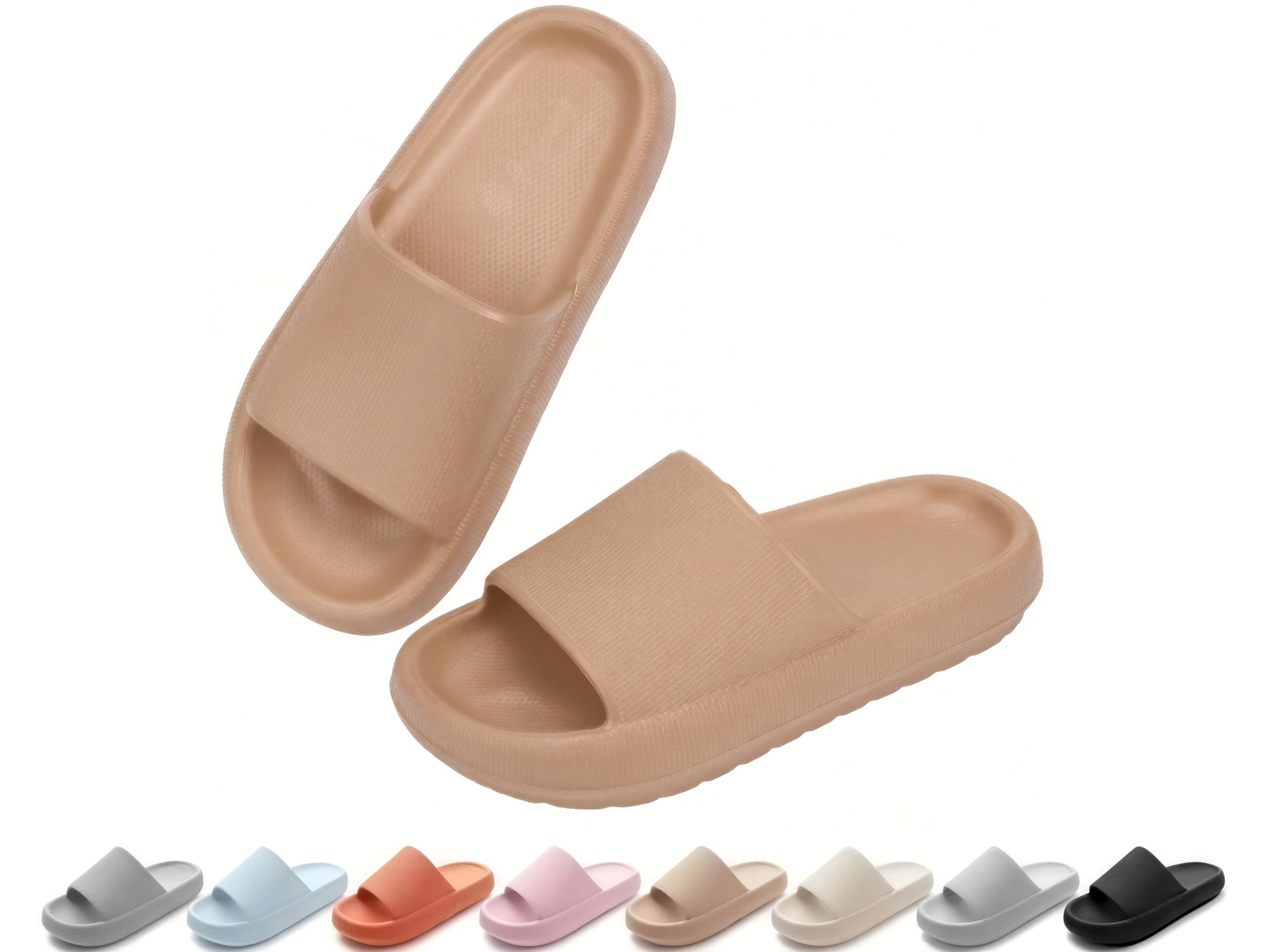 Ankis Badelatschen Damen & Herren,Badeschlappen & Schlappen Damen, Weiche Hausschuhe, Wolkenschuhe, Rutschfeste Badesandalen für Dusche Pool Strand & Sauna, Hausschuhe Damen