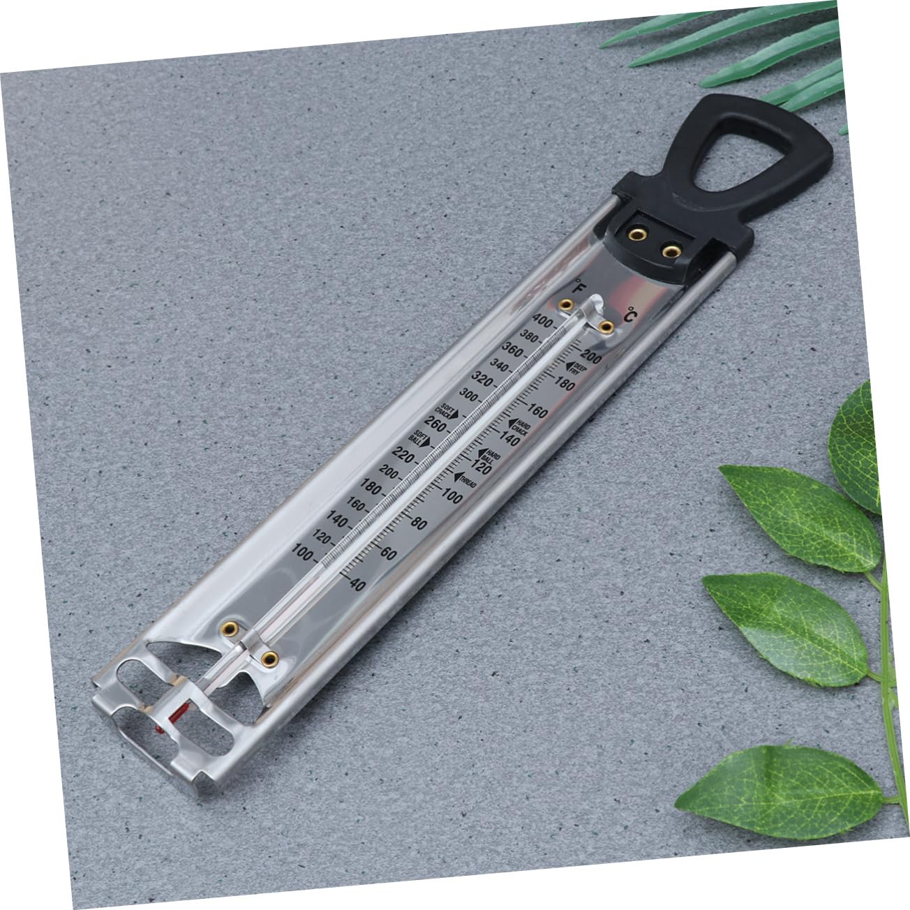 Cabilock 2 Stück Marmeladenthermometer mit Doppelskala PVC Hängeöffnung Lesbar aus Ferne für Zucker Sirup und Marmelade im Haushalt