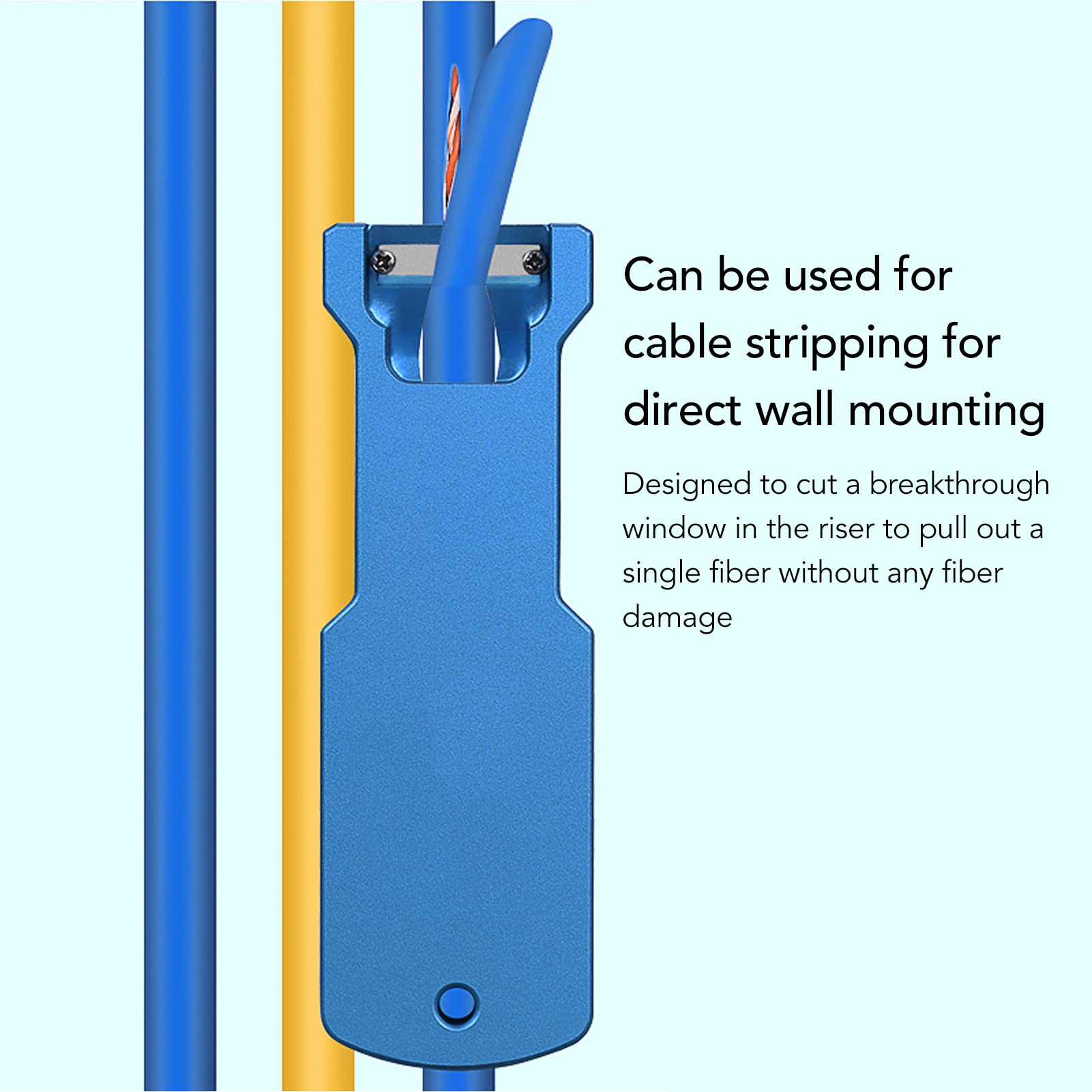 ViaGasaFamido Outil de Dénudage Fibre Optique Professionnel Dénudeur de Gaine et Tube de Faisceau Longitudinal pour Préparation Épissure et Sertissage Câble Télécom Dénudeur Précis et Fiable