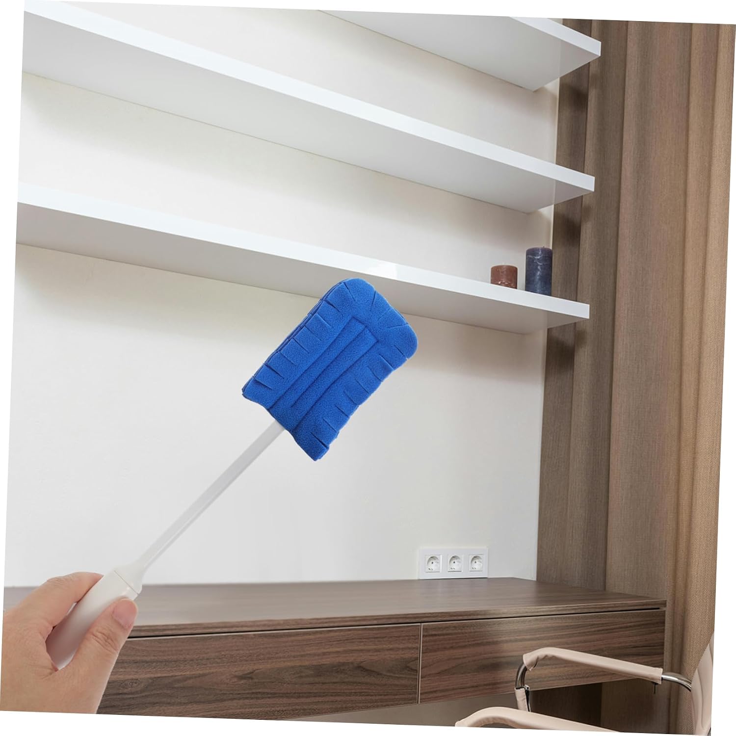 KICHOUSE 5pcs Reusable Duster Refills Replacement Heads for Multi Surface Cleaning Washable Microfiber Brush Pads for Ceiling Fans Hardwood Kitchen and Floor Dusting