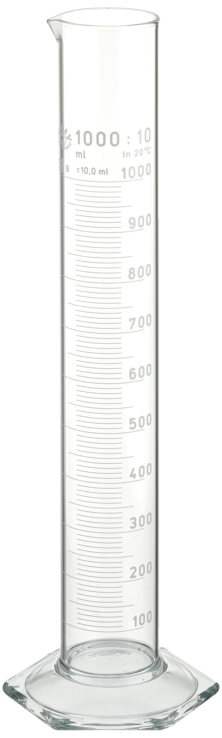 Neolab Electric 1269 - Cilindro medidor (1000 ml, forma alta, pie hexagonal de alta calidad B, 2 unidades)