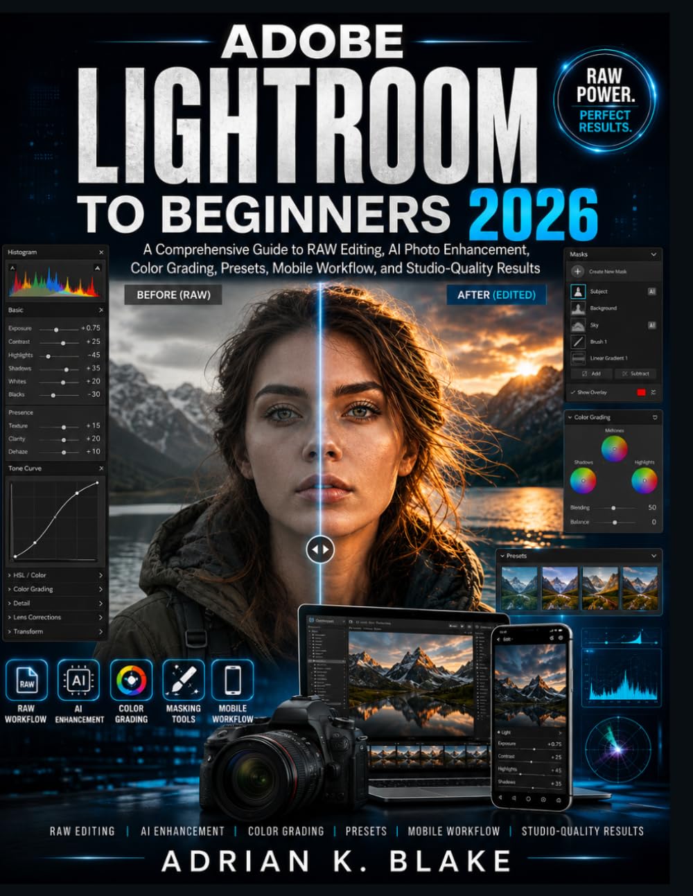 ADOBE LIGHTROOM FOR BEGINNERS 2026: A Comprehensive Guide to RAW Editing, AI Photo Enhancement, Color Grading, Presets, Mobile Workflow, and Studio-Quality Results