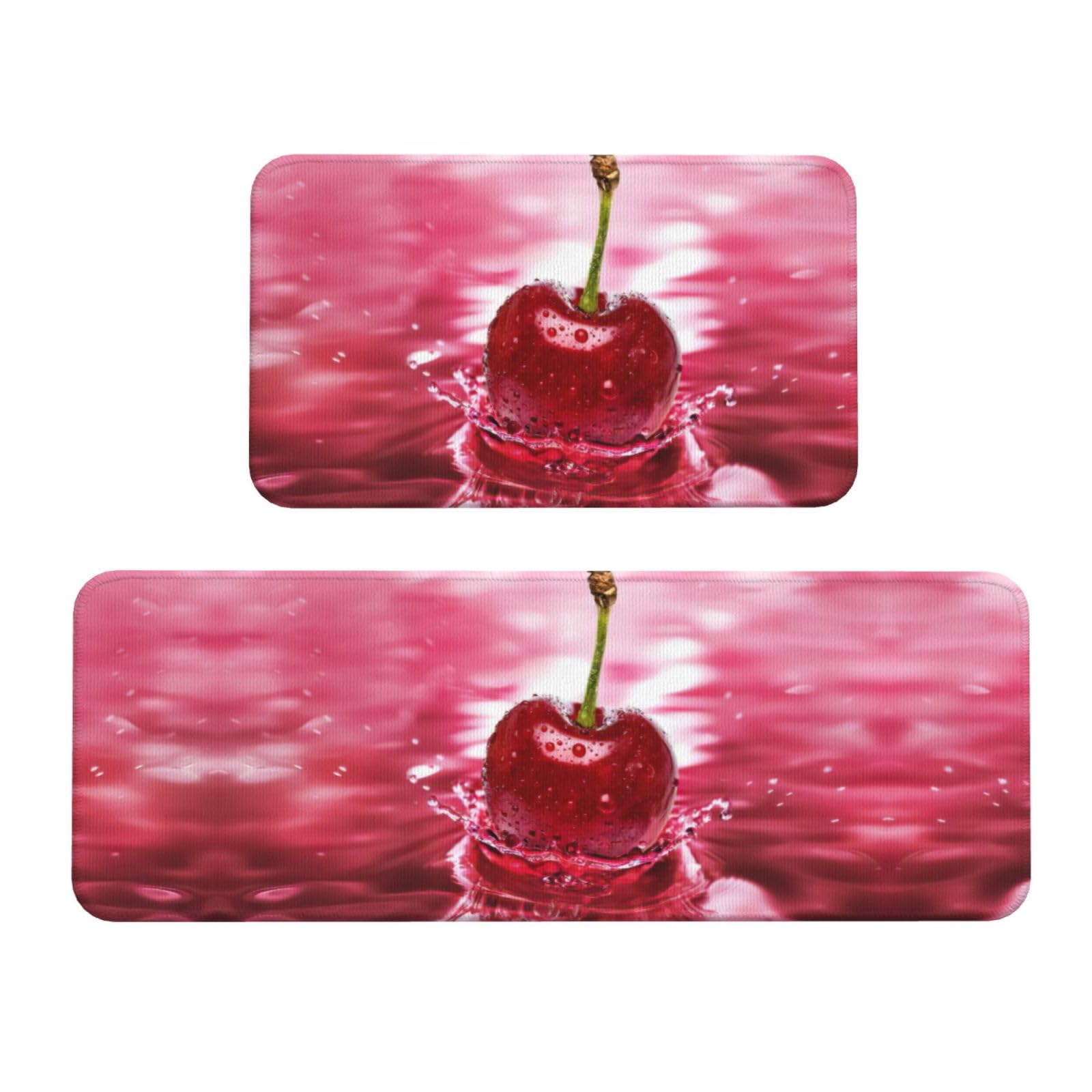 Tapis de sol antidérapants de Noël évitez les glissades avec le motif cerises festives