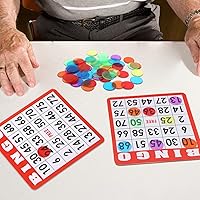 Vista 4 de GSE Games & Sports Expert Chips de bingo multicolor, 5,000 piezas de chips de conteo transparentes de alto contraste de 3/4 pulgadas