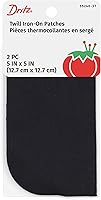 Vista 11 de Dritz Sarga, 5 x 5 pulgadas, 4 unidades, parches para planchar surtidos, colores oscuros