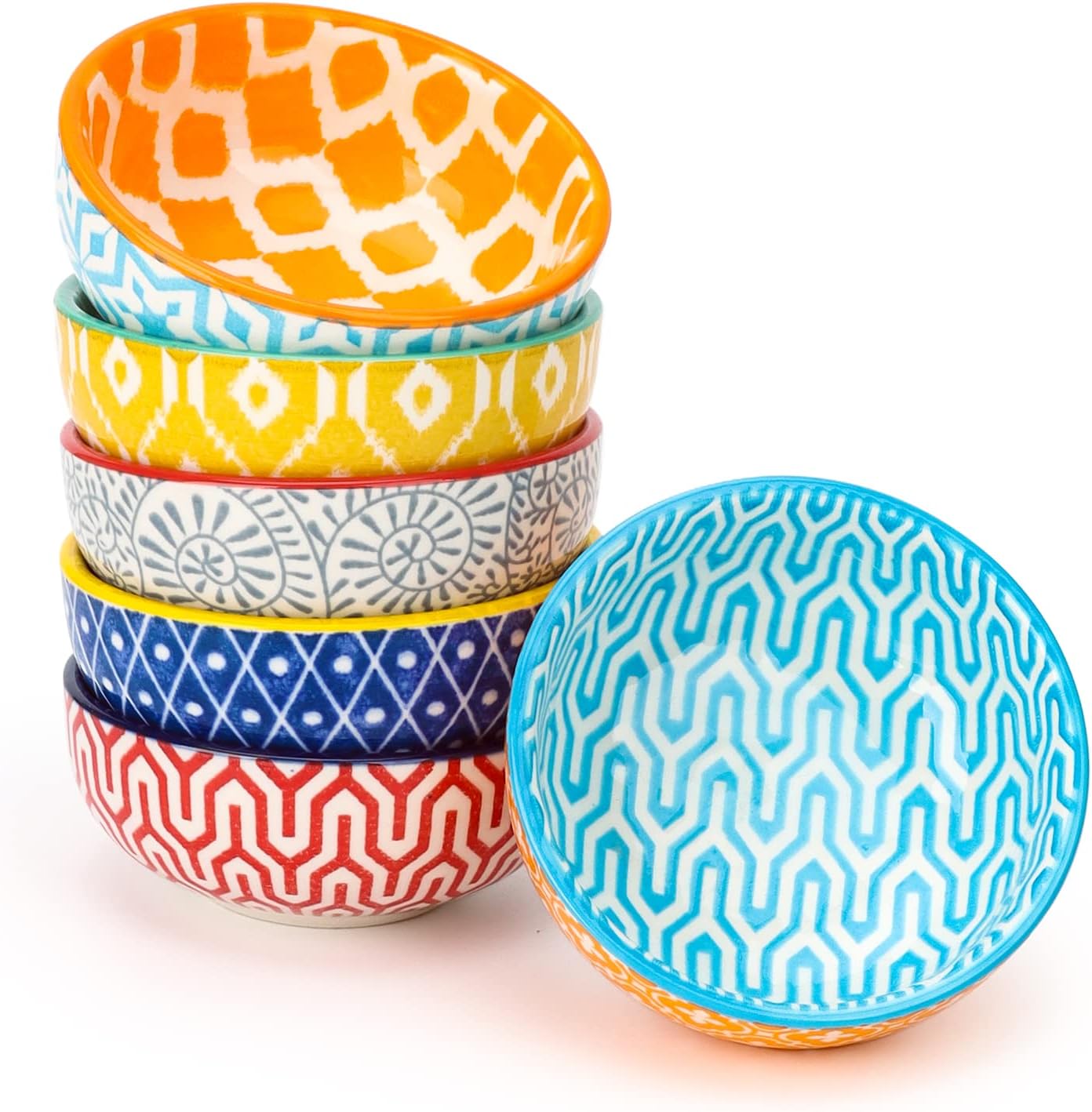 BOSILI Ceramic Soy Sauce Dishes set of 5, Japanese Soy