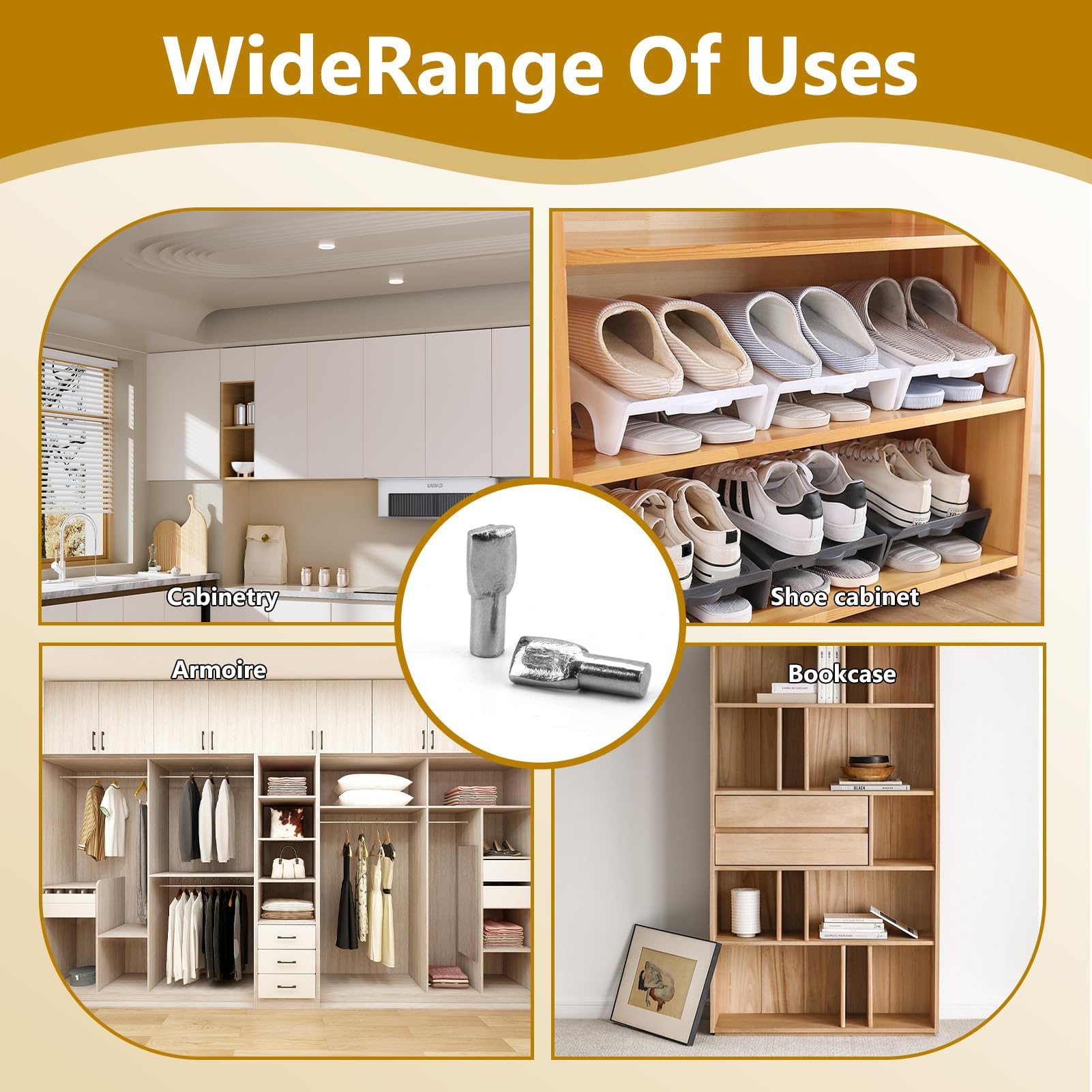 20 Tacchette Per Mensole In Metallo - 5x19mm, Anticorrosione, Facili Da Installare - Foto 6