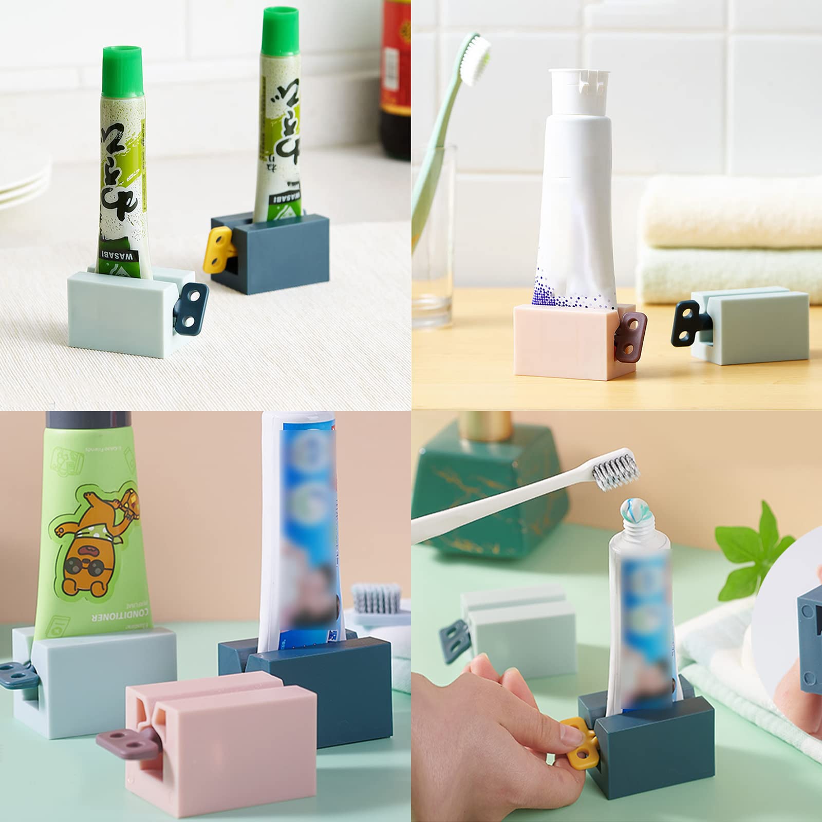 4 Tube Squeezer Aus Kunststoff - Manuelle Zahnpastapresse Für Tuben Aller Art